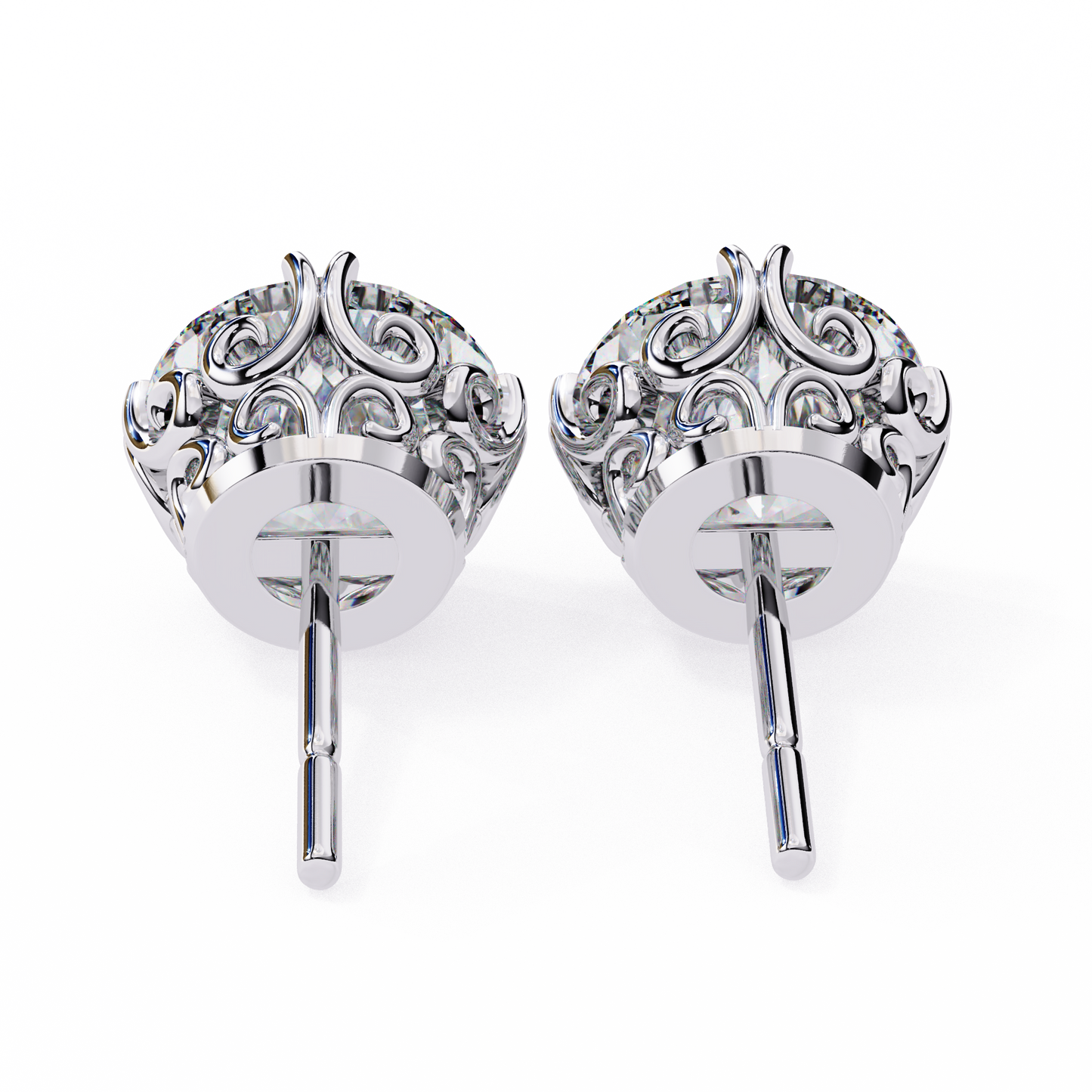 Round Diamond Earrings