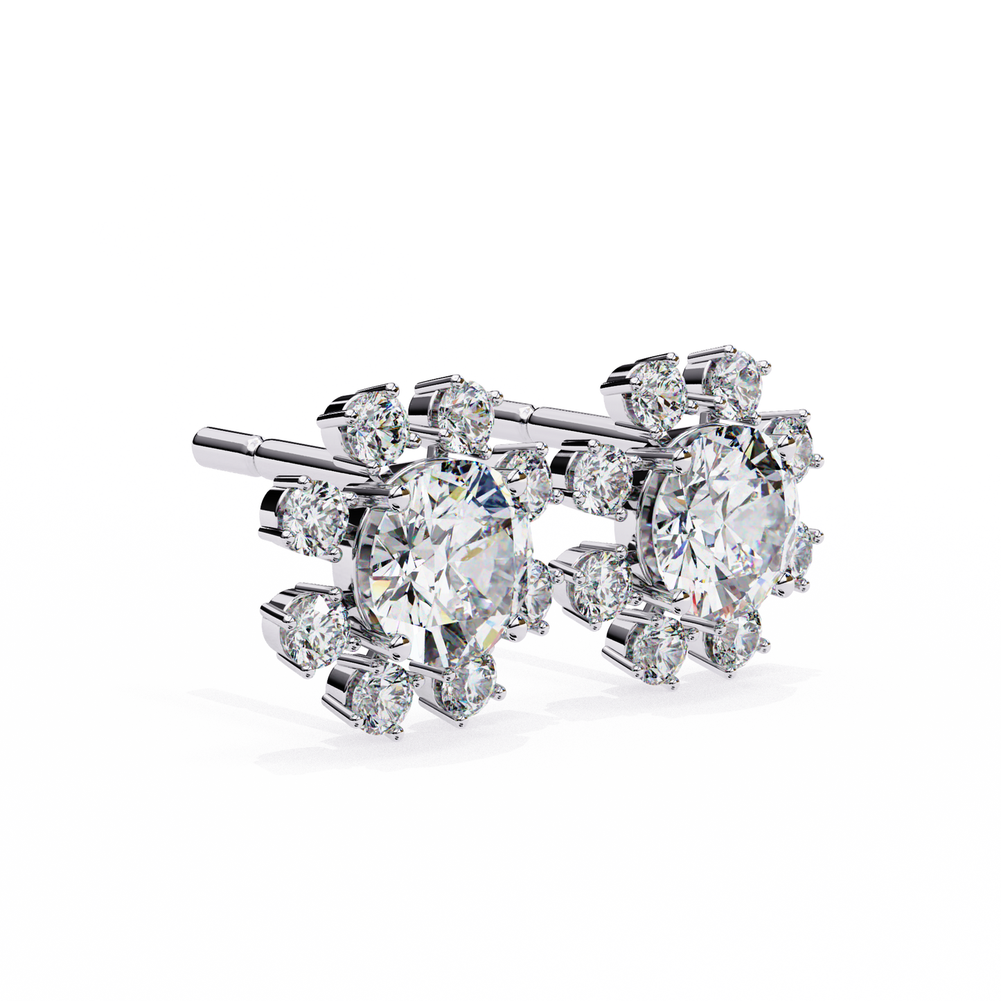 Round Studs with Wide Halo