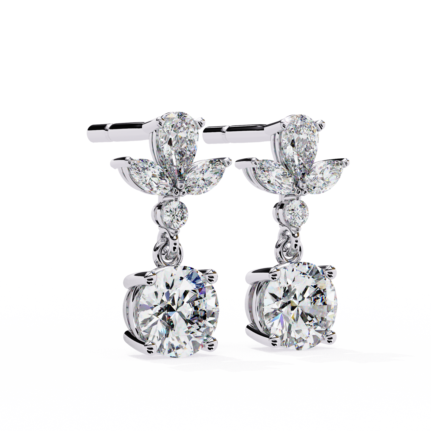 Double Drop Lab Grown Diamond Earrings
