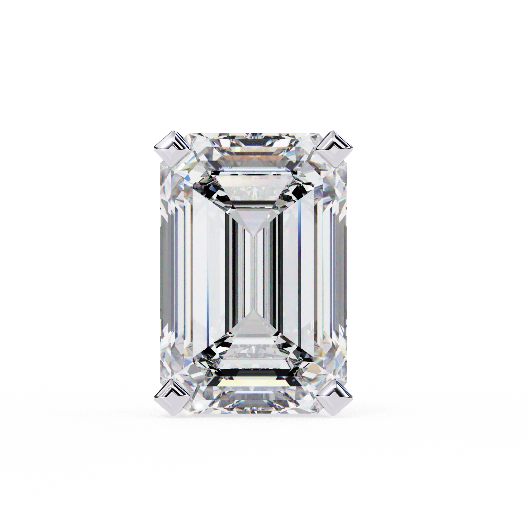 Emerald Cut Lab Diamond Solitaire Studs