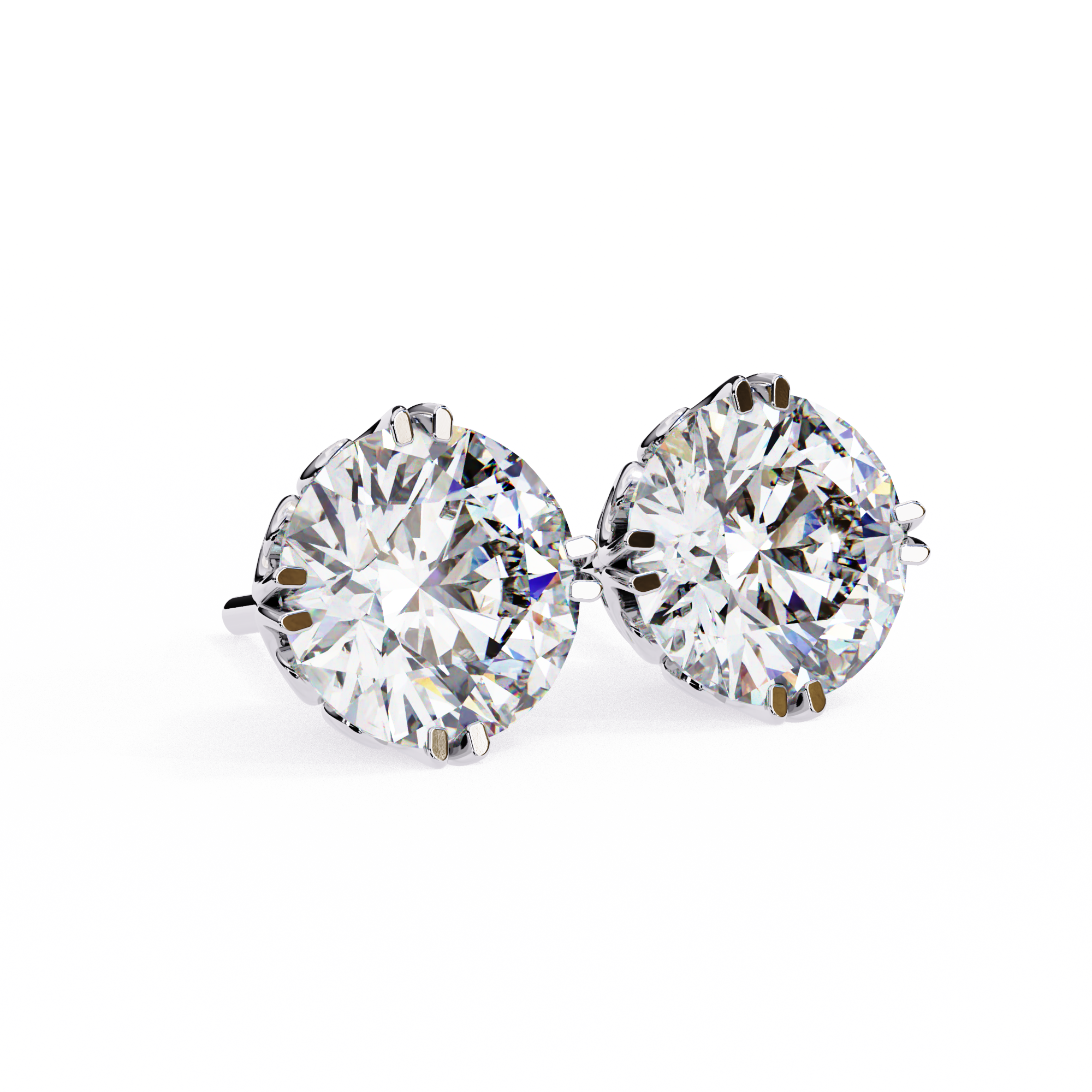 Round Diamond Earrings