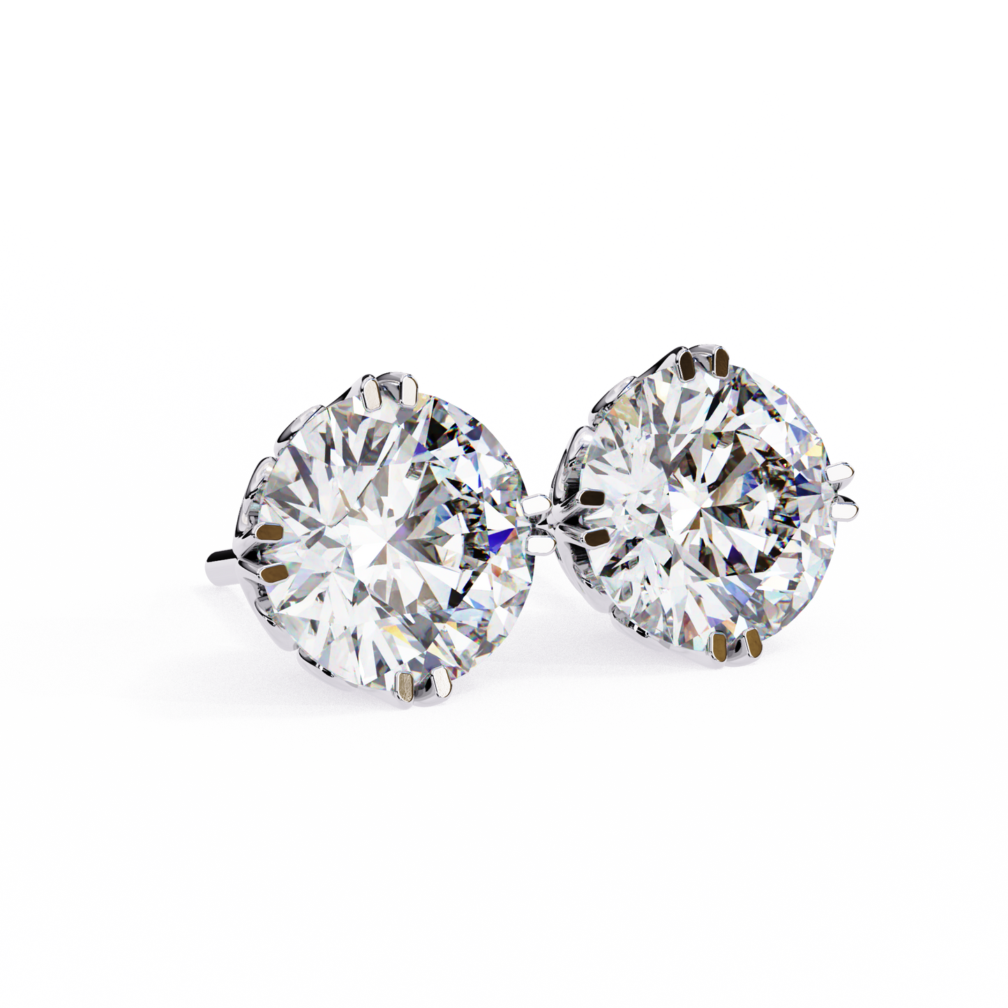 Round Diamond Earrings