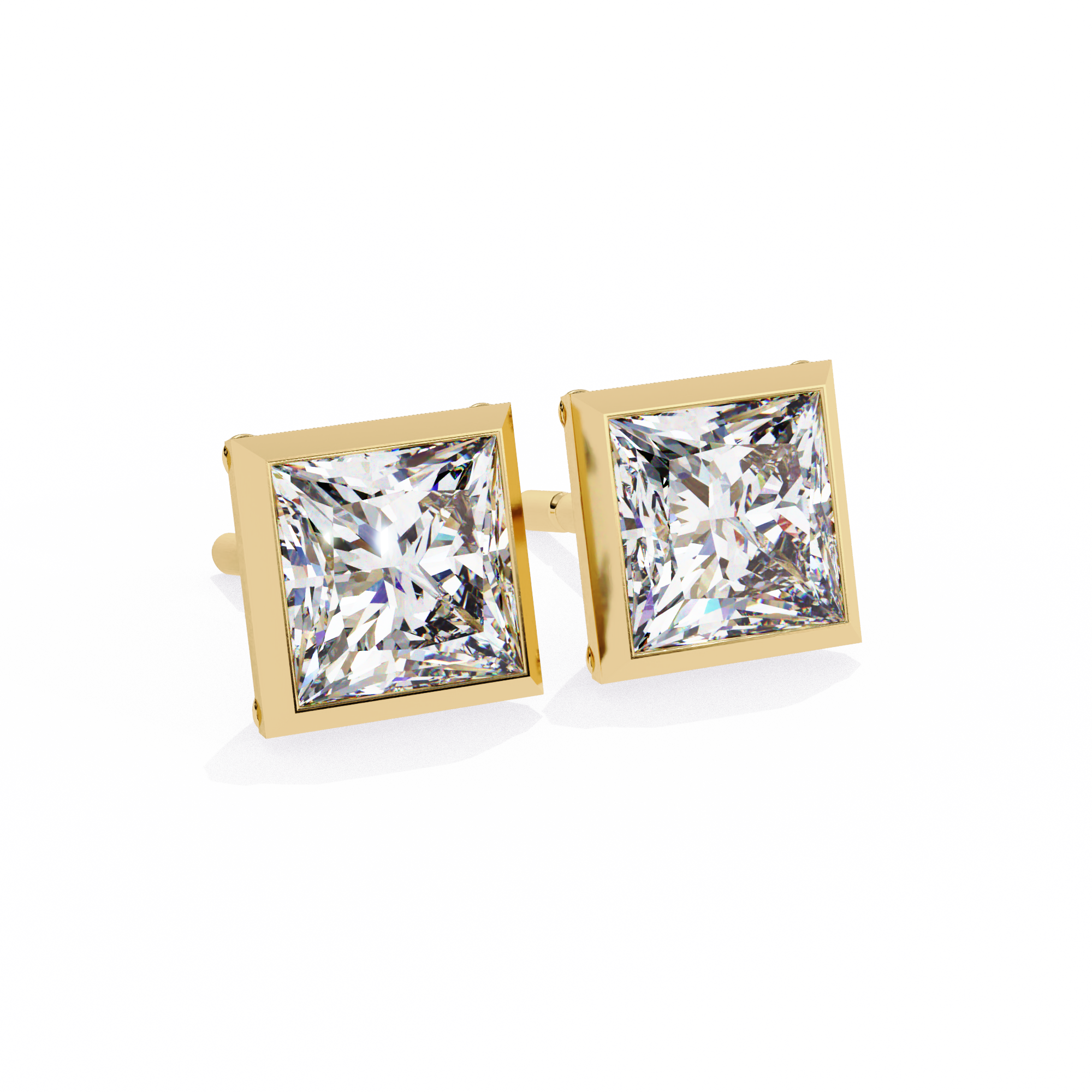 Princess Solitaire Diamond Stud