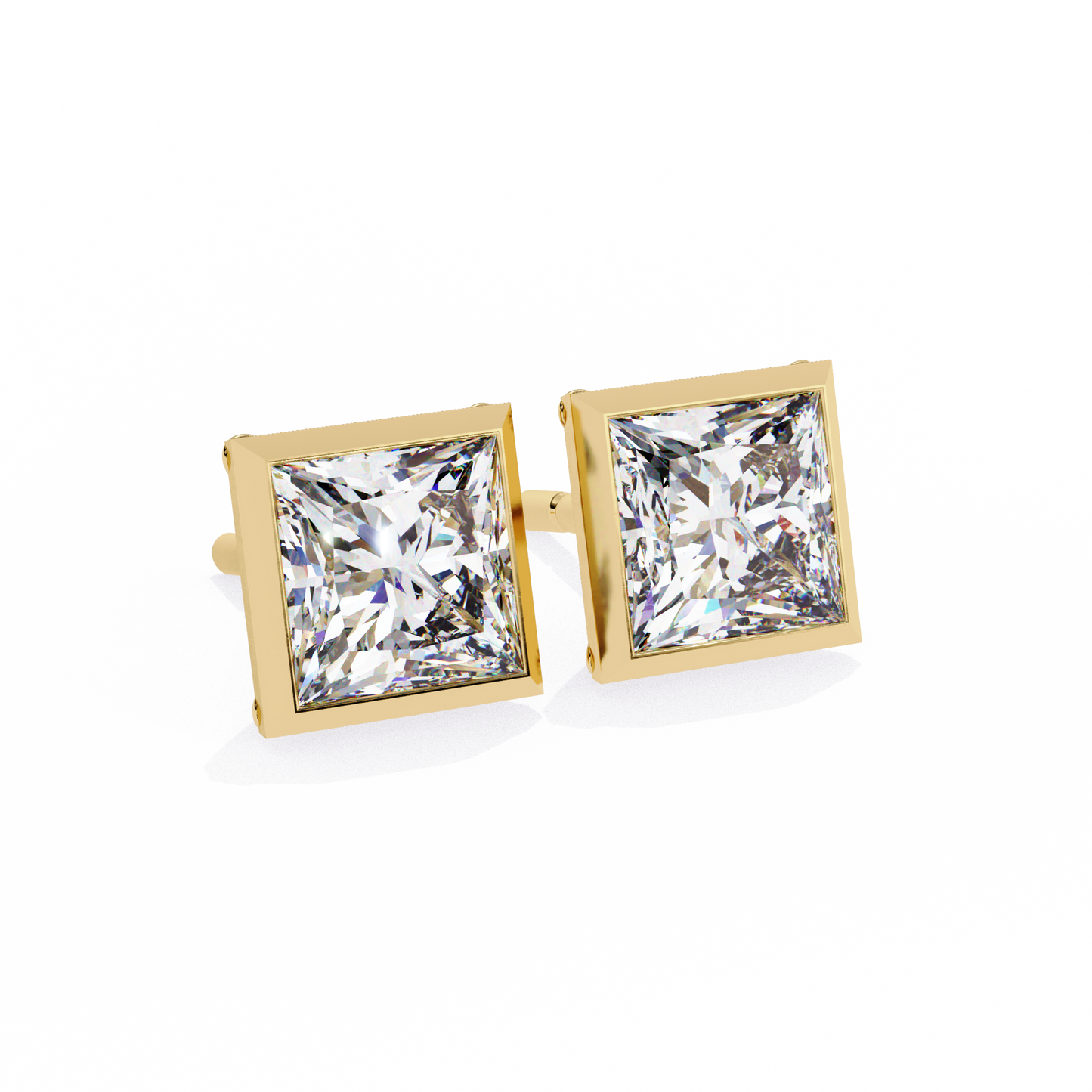 Princess Solitaire Diamond Stud