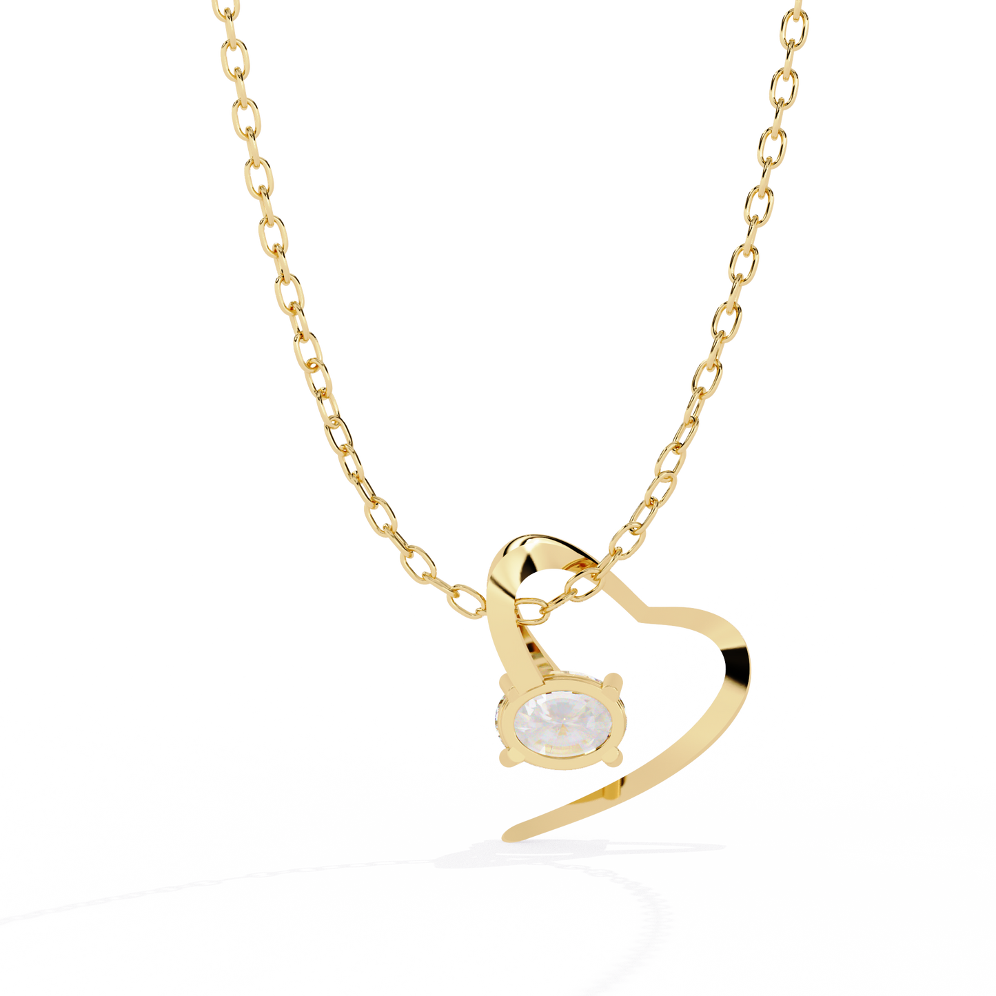 Oval Heart Pendant