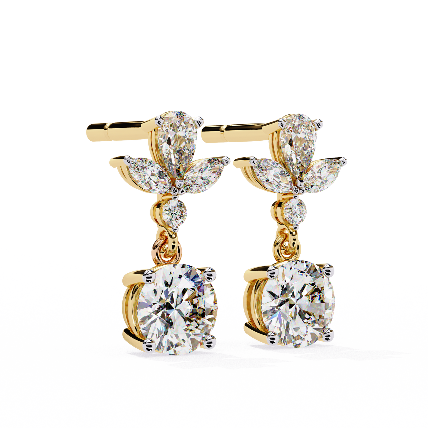 Double Drop Lab Grown Diamond Earrings