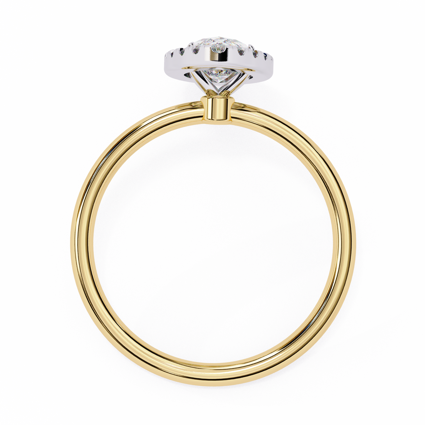 Lab Grown Marquise Diamond Halo Engagement Rings