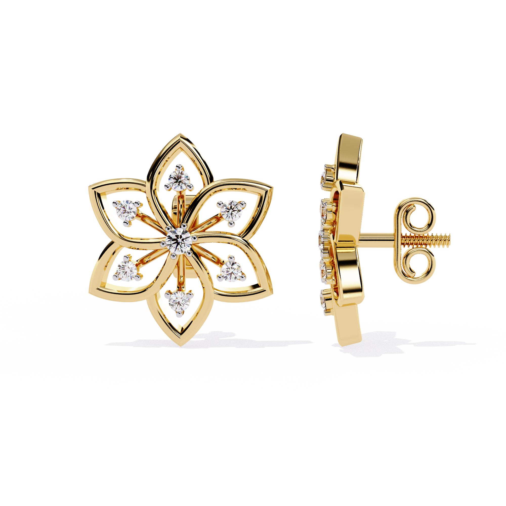 Pretty Petals Diamond Studs