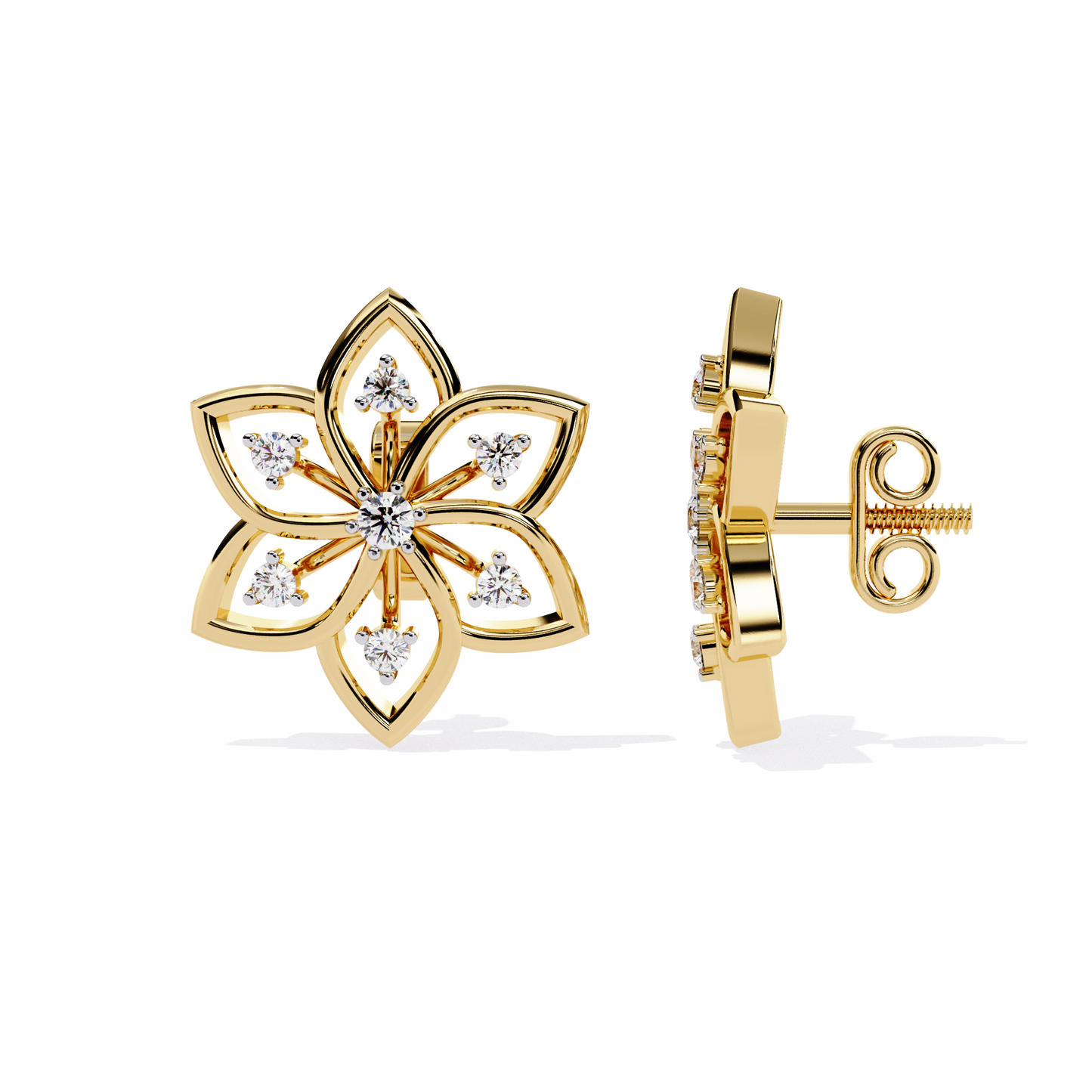 Pretty Petals Diamond Studs