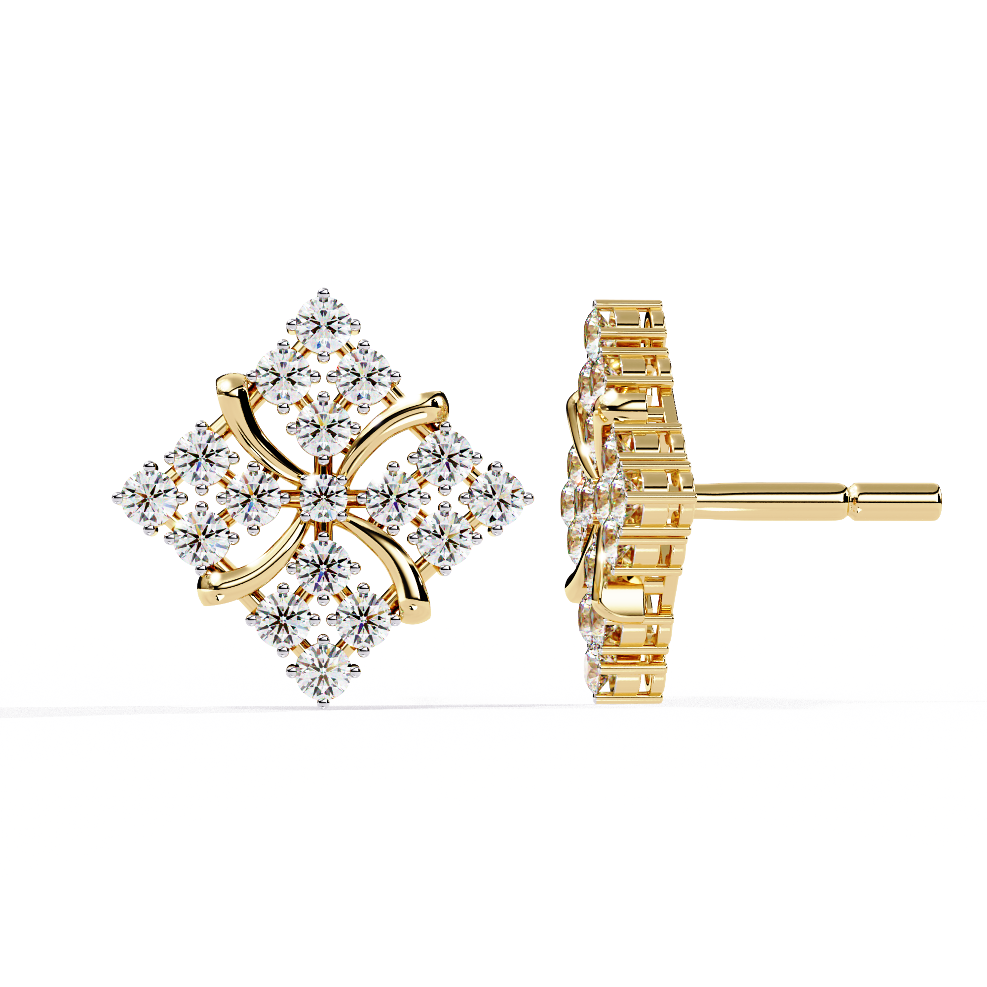 Round Daily Wear Small Diamond Earring