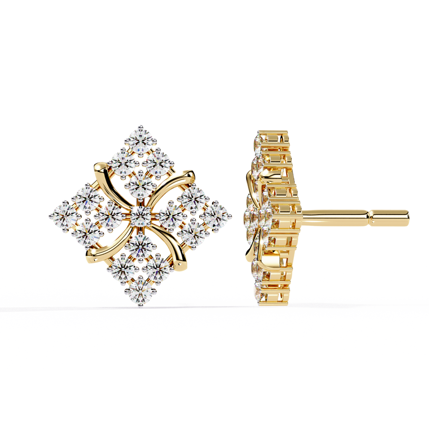 Round Daily Wear Small Diamond Earring