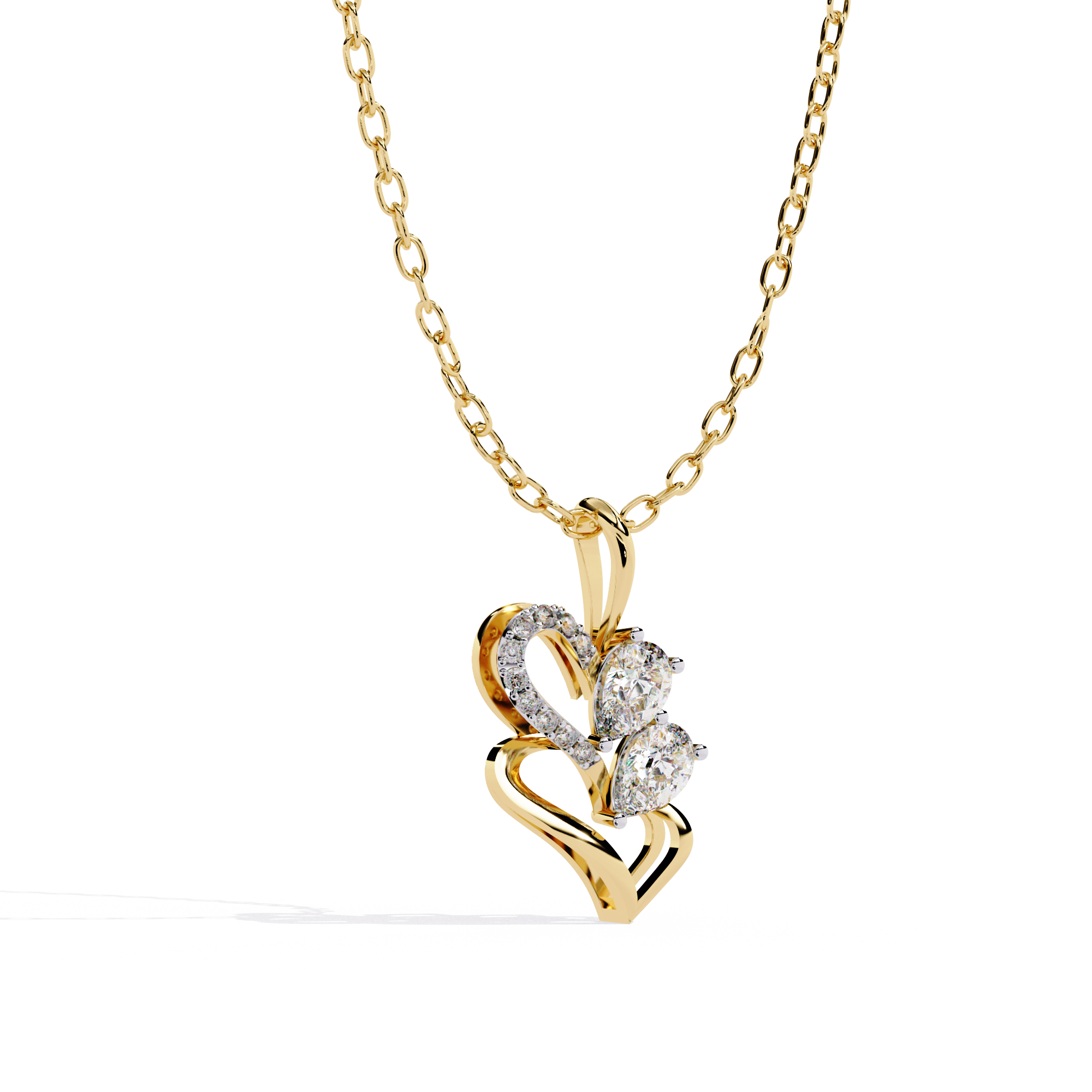 Couple Double Pear Pendant