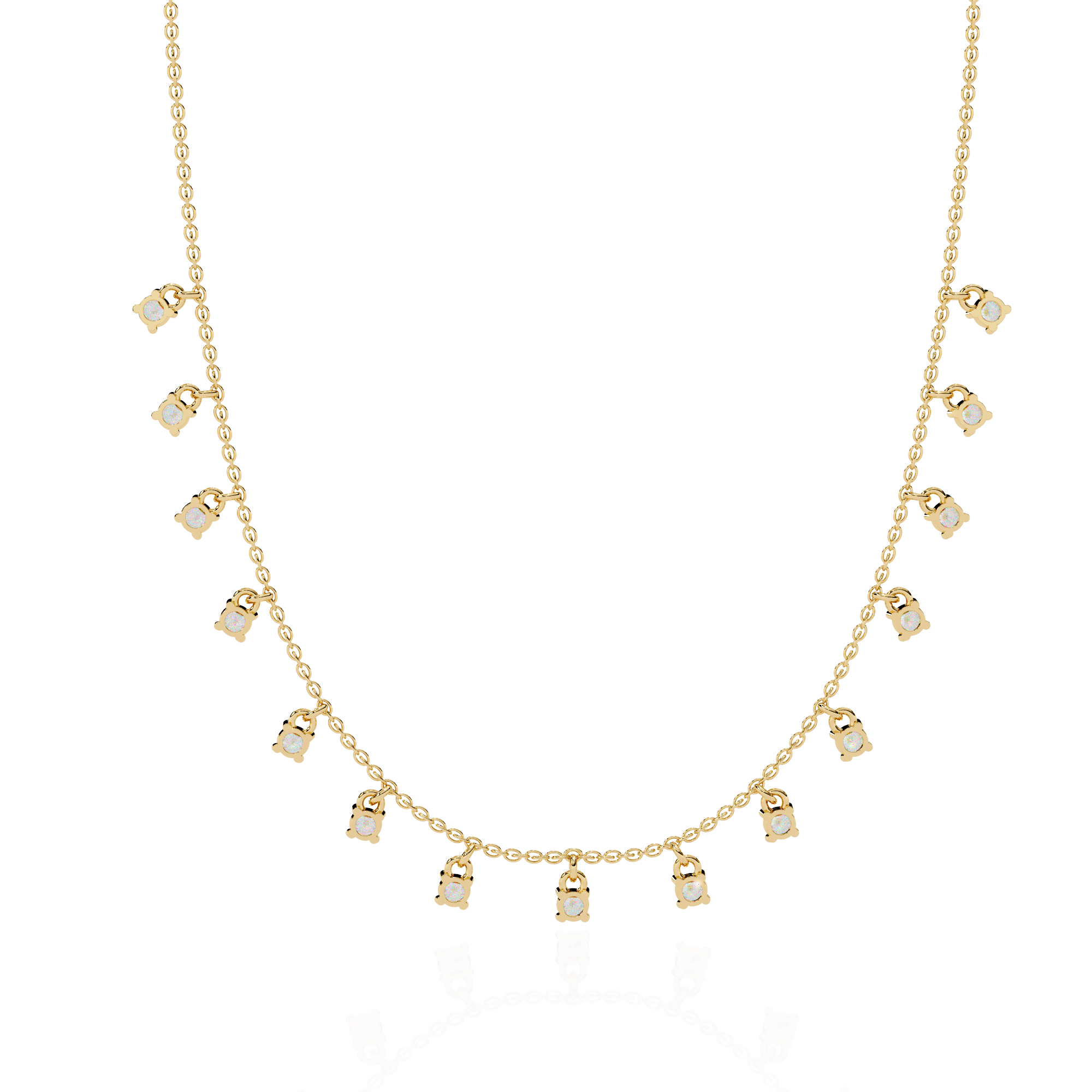 Lab Grown Lock Cut Diamond Necklace
