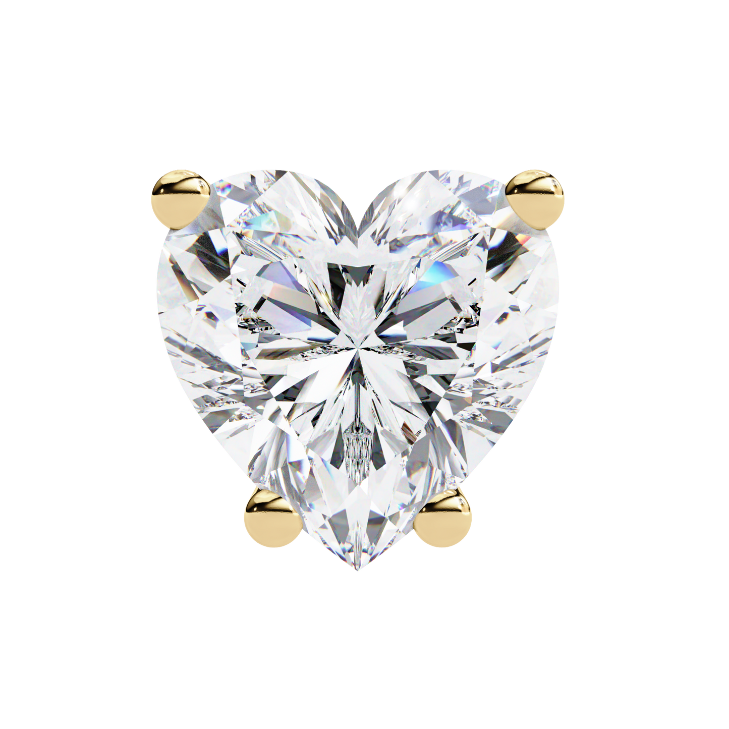 Heart Shape Lab Grown Diamond Earring Stud