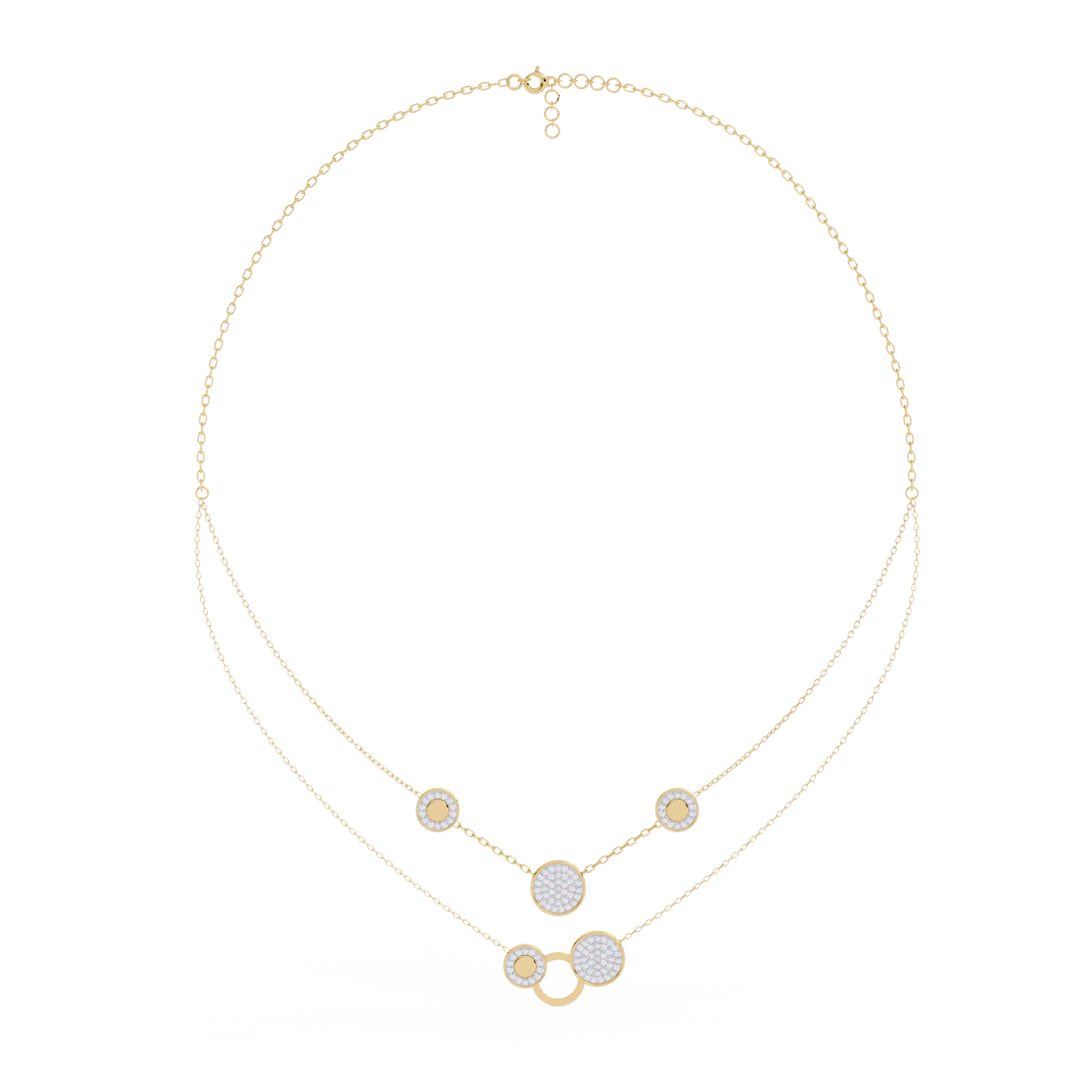 Lira Round Diamond Necklace