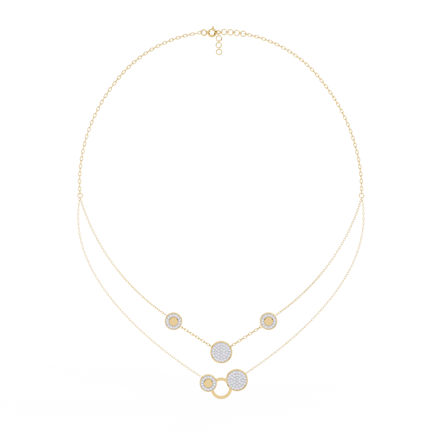 Lira Round Diamond Necklace