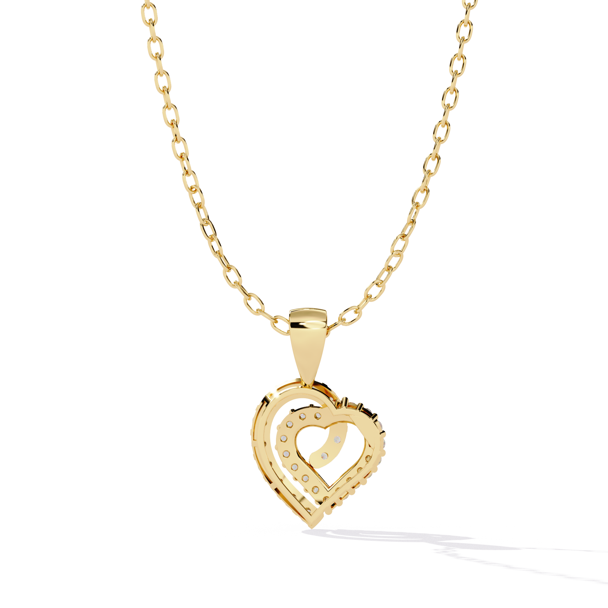 Vintage Double Heart Sweet Pendant