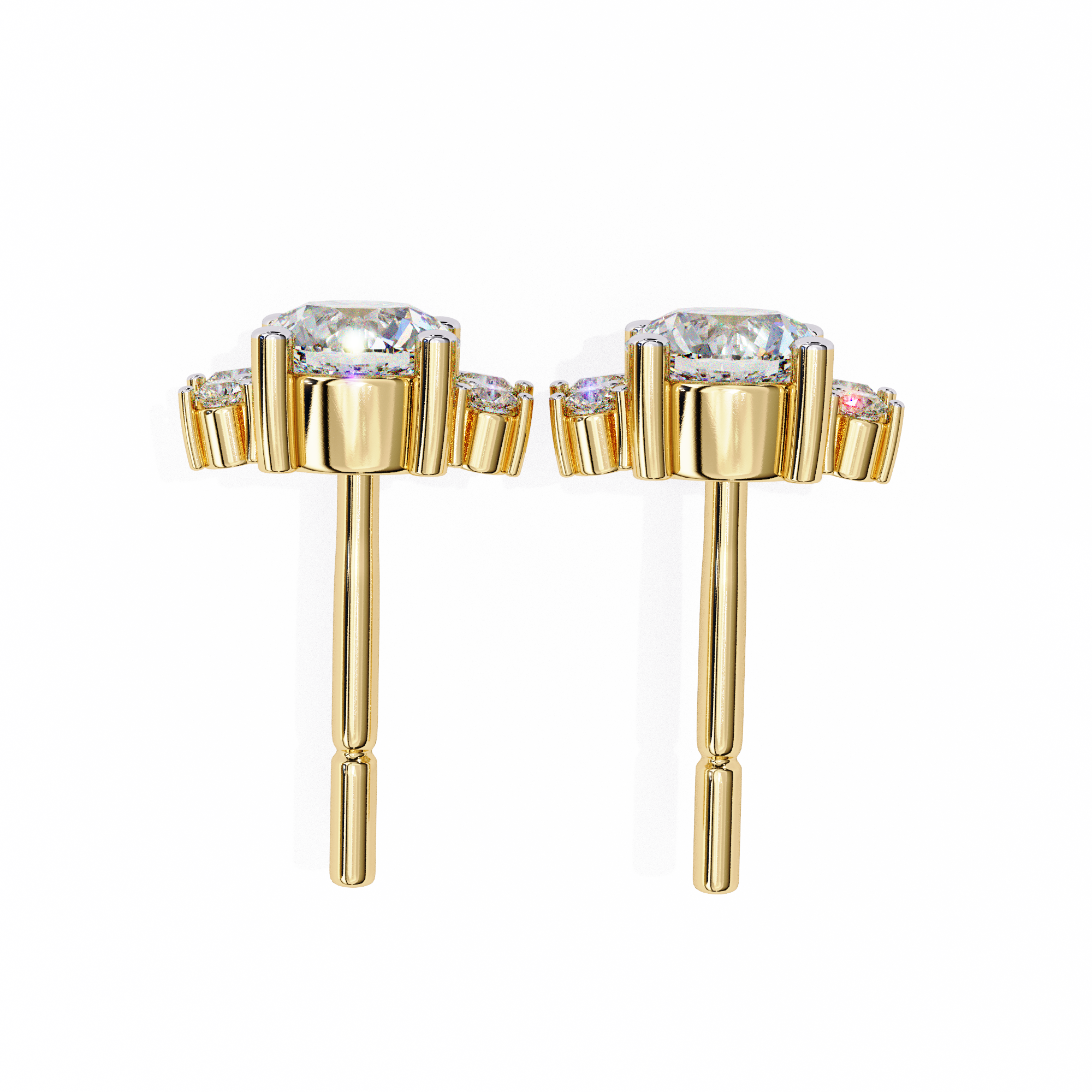 Round Cut Diamond Women's Hoop Earring