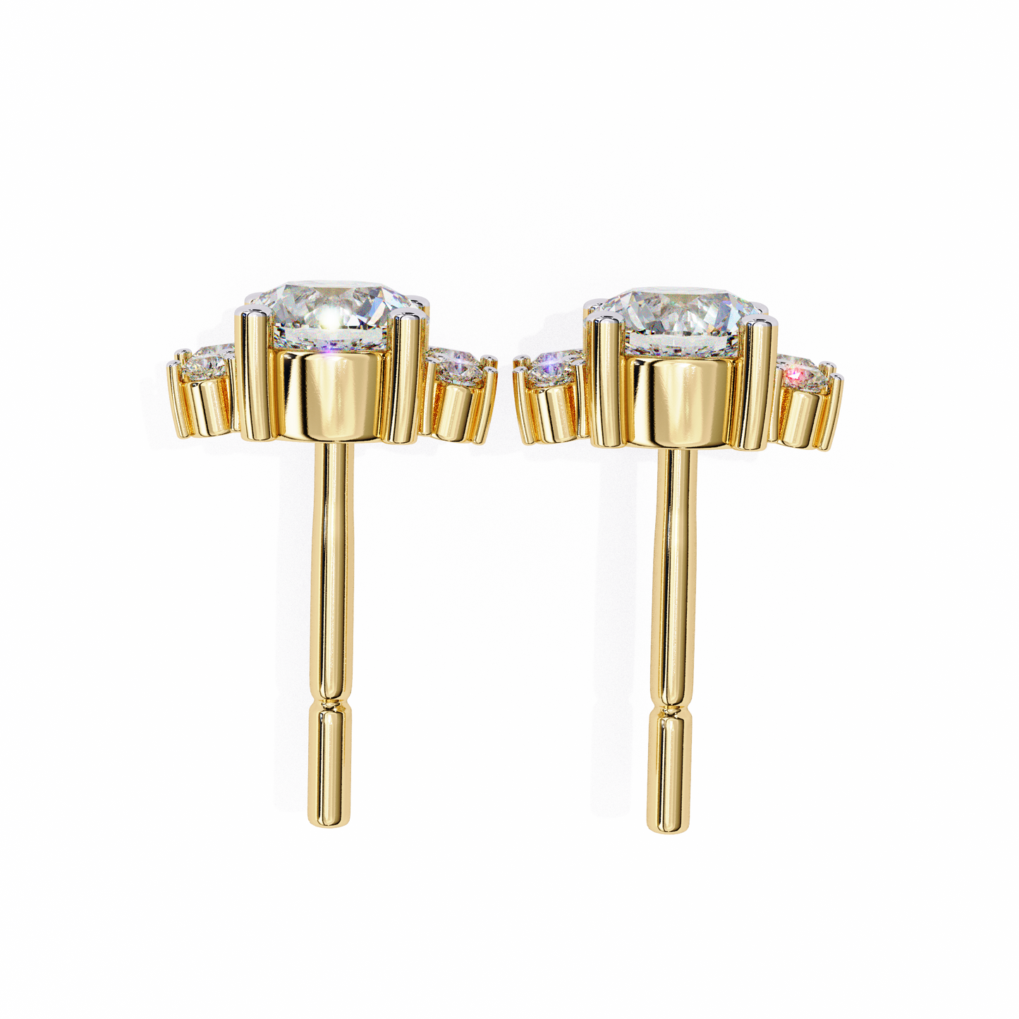 Round Cut Diamond Women's Hoop Earring