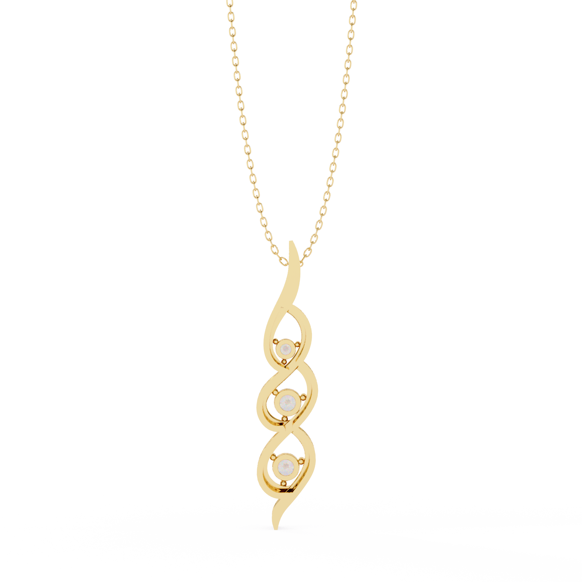 Round Luxurious Lab Grown Diamond Necklace
