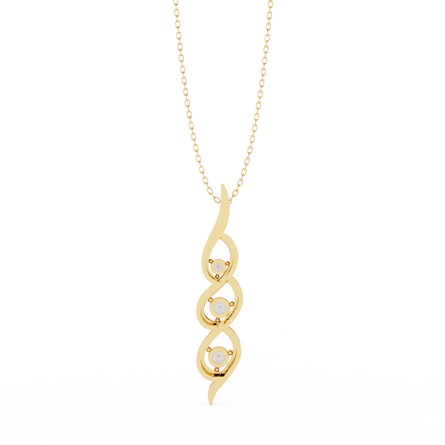 Round Luxurious Lab Grown Diamond Necklace