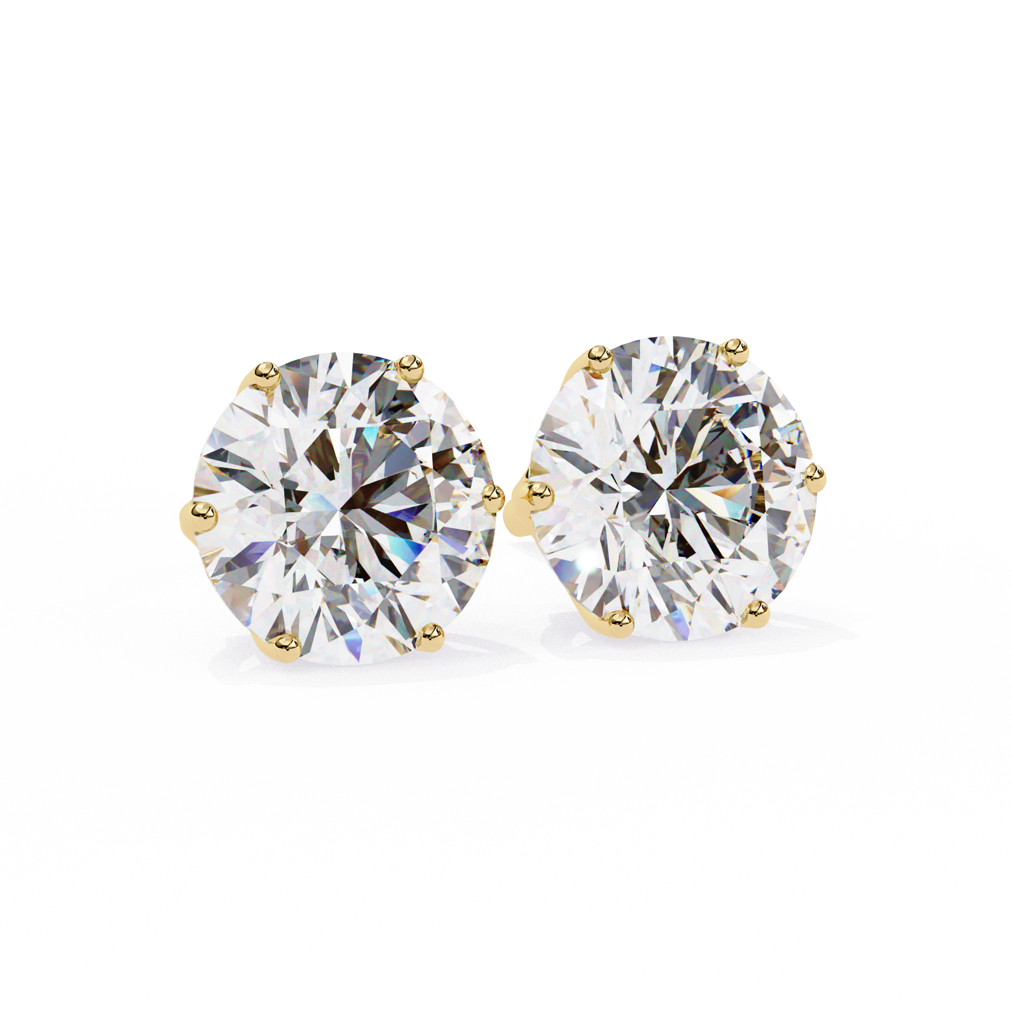 Classic Six Claw Diamond Stud Earrings