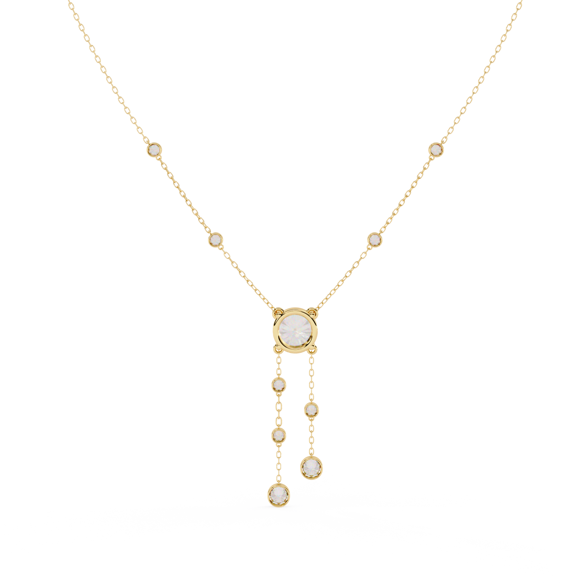 Round Lab Grown Diamond Necklaces