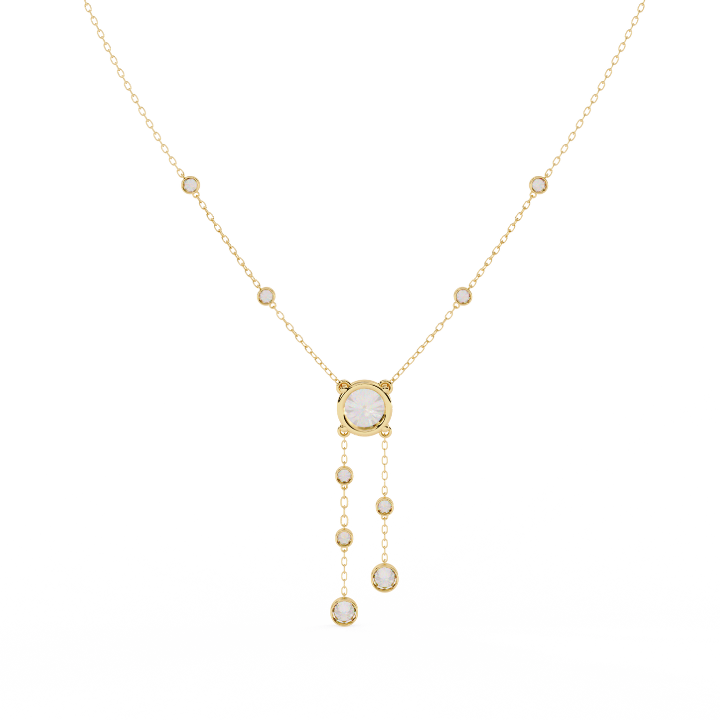 Round Lab Grown Diamond Necklaces