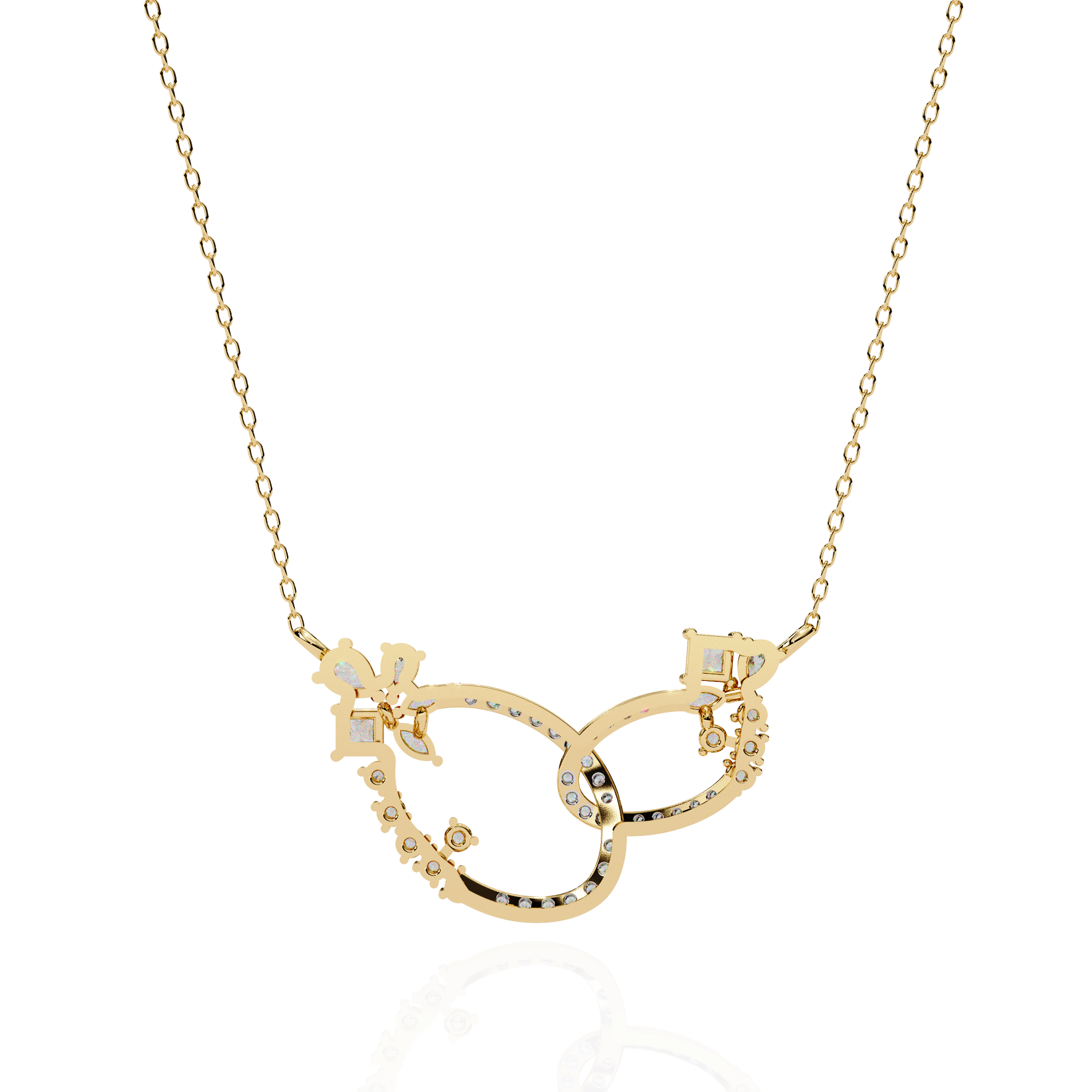 Round Lab Grown Diamond Necklaces