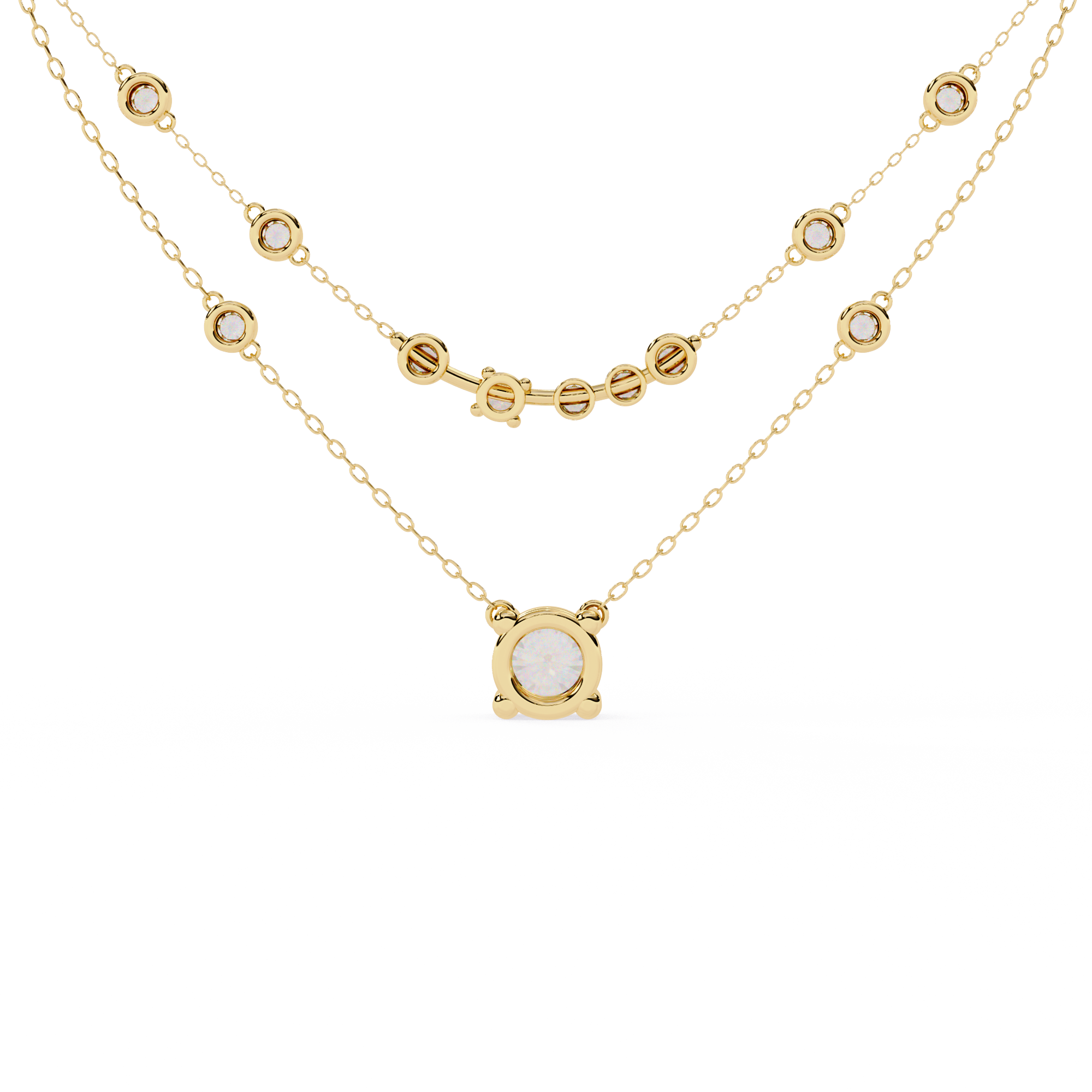 Premium Round Brilliant Diamond Solitaire Necklace
