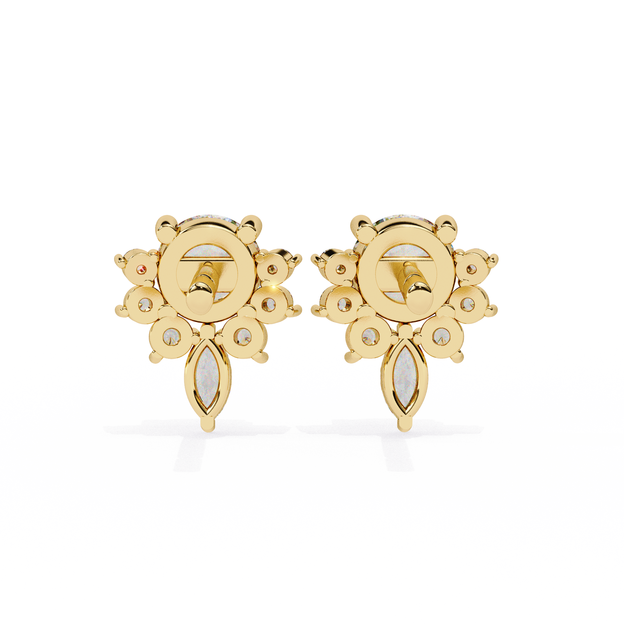 Round Cut Diamond Women's Hoop Earring
