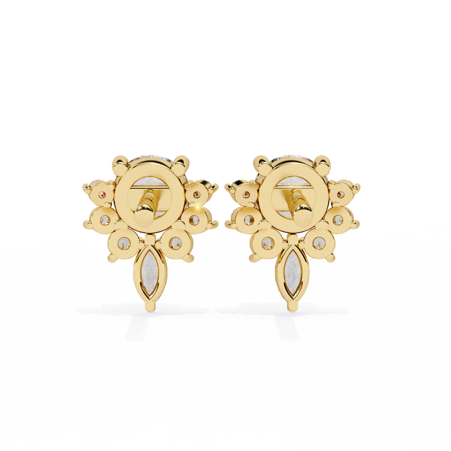 Round Cut Diamond Women's Hoop Earring