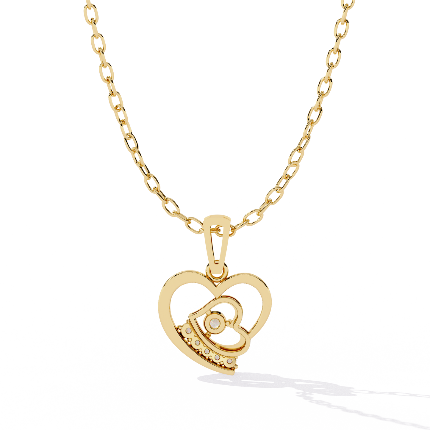 Diamond Heart Pendant Necklace