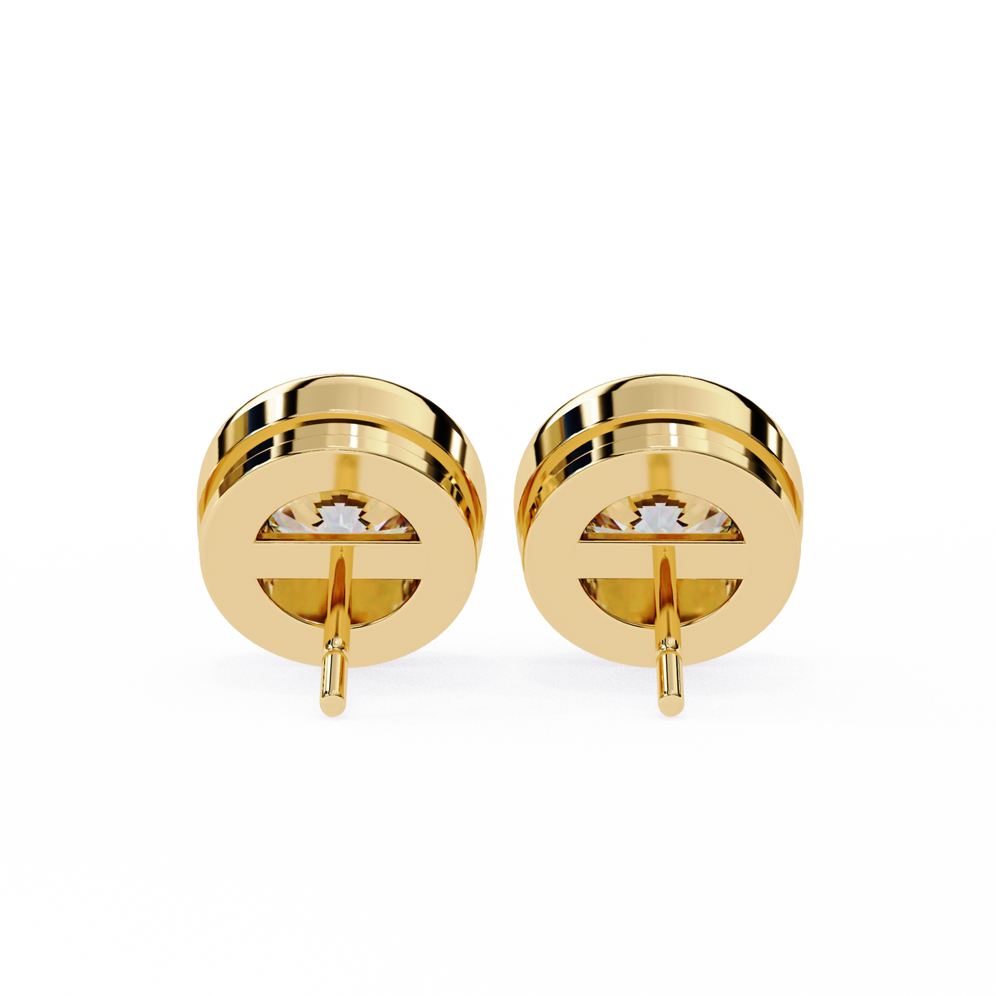 Round Diamond Stud Earrings Timeless Round Cut Gift for Women
