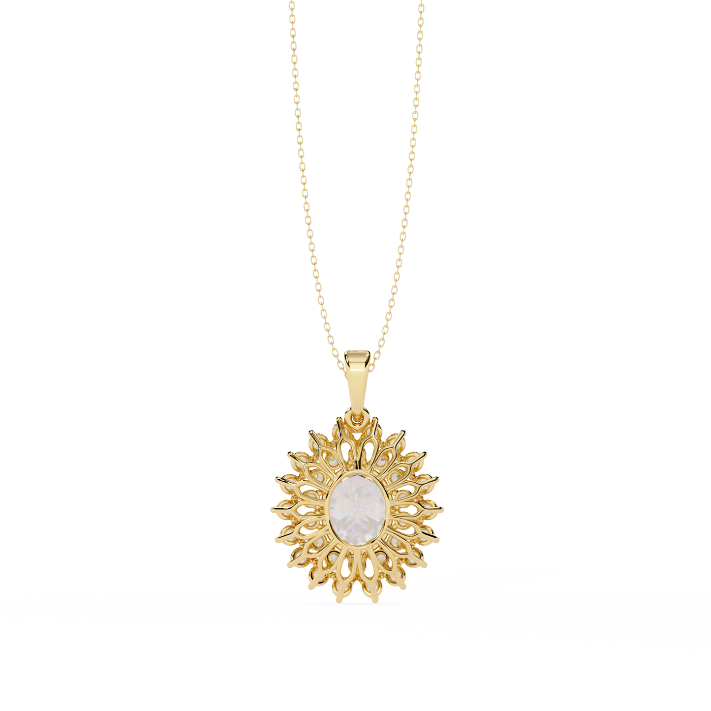 Dawn Oval Diamond Necklace
