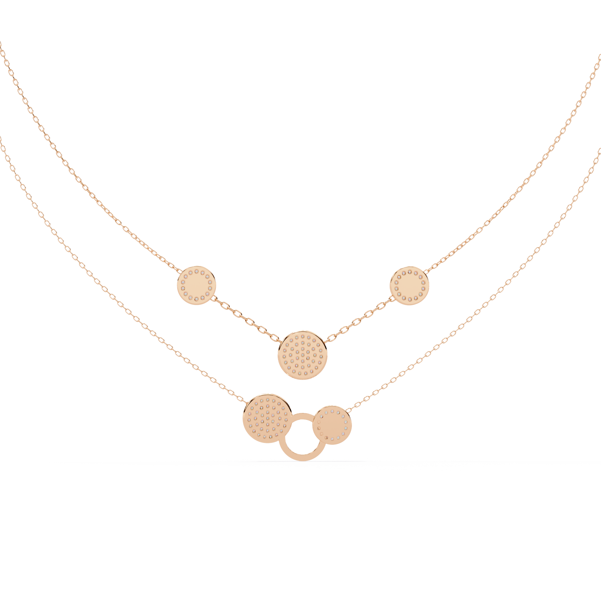 Lira Round Diamond Necklace