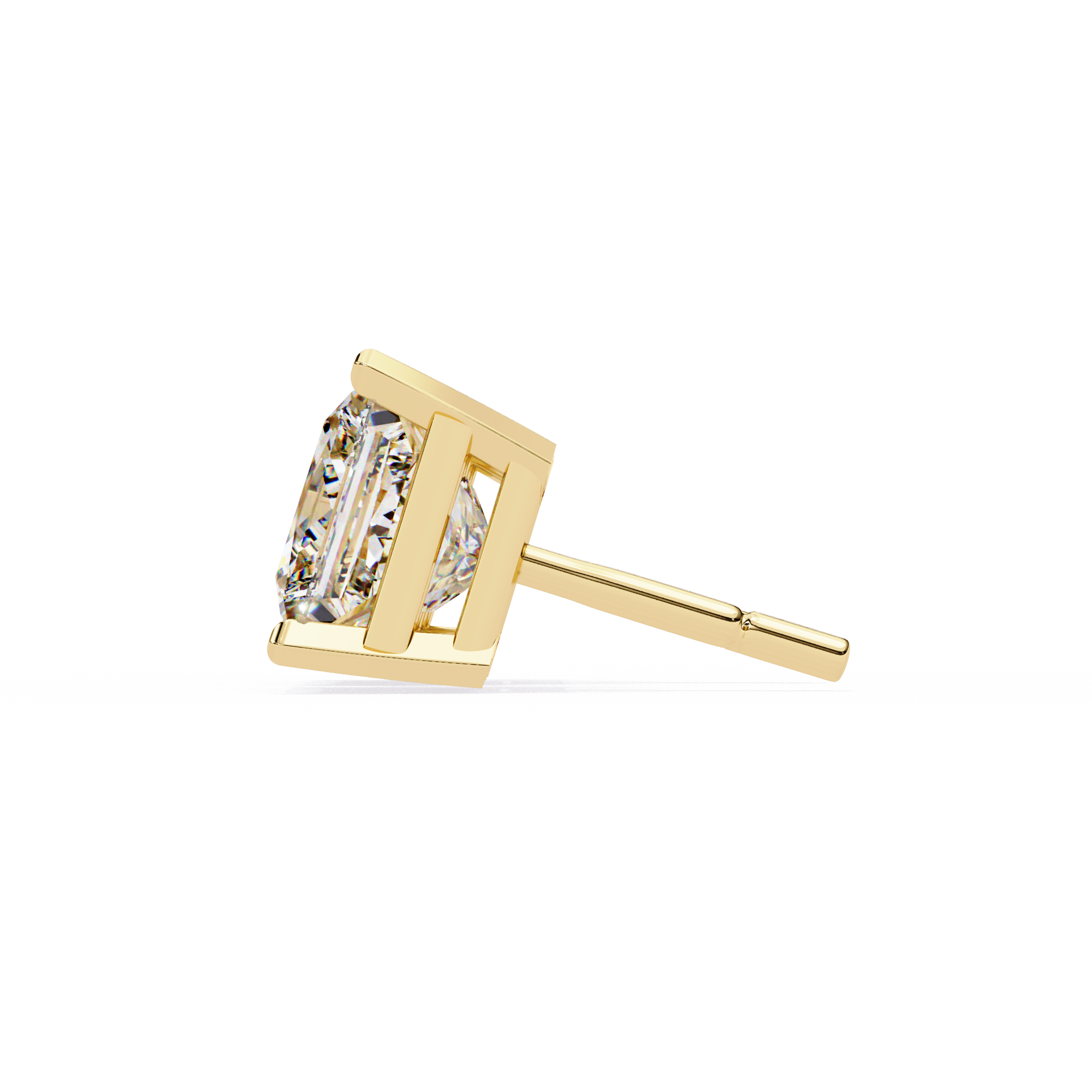 Princess Cut Lab Grown Diamond Stud Earrings
