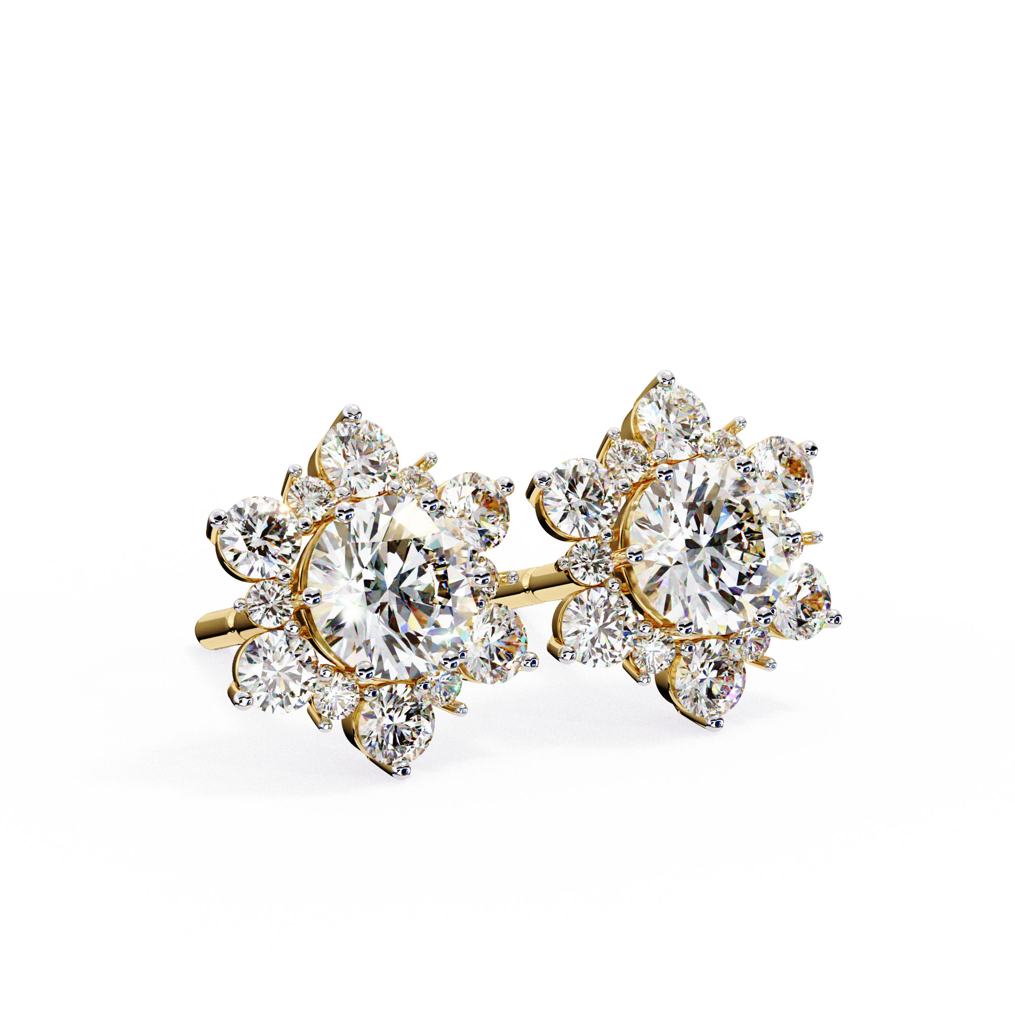 Flower Lab Grown Diamond Earrings