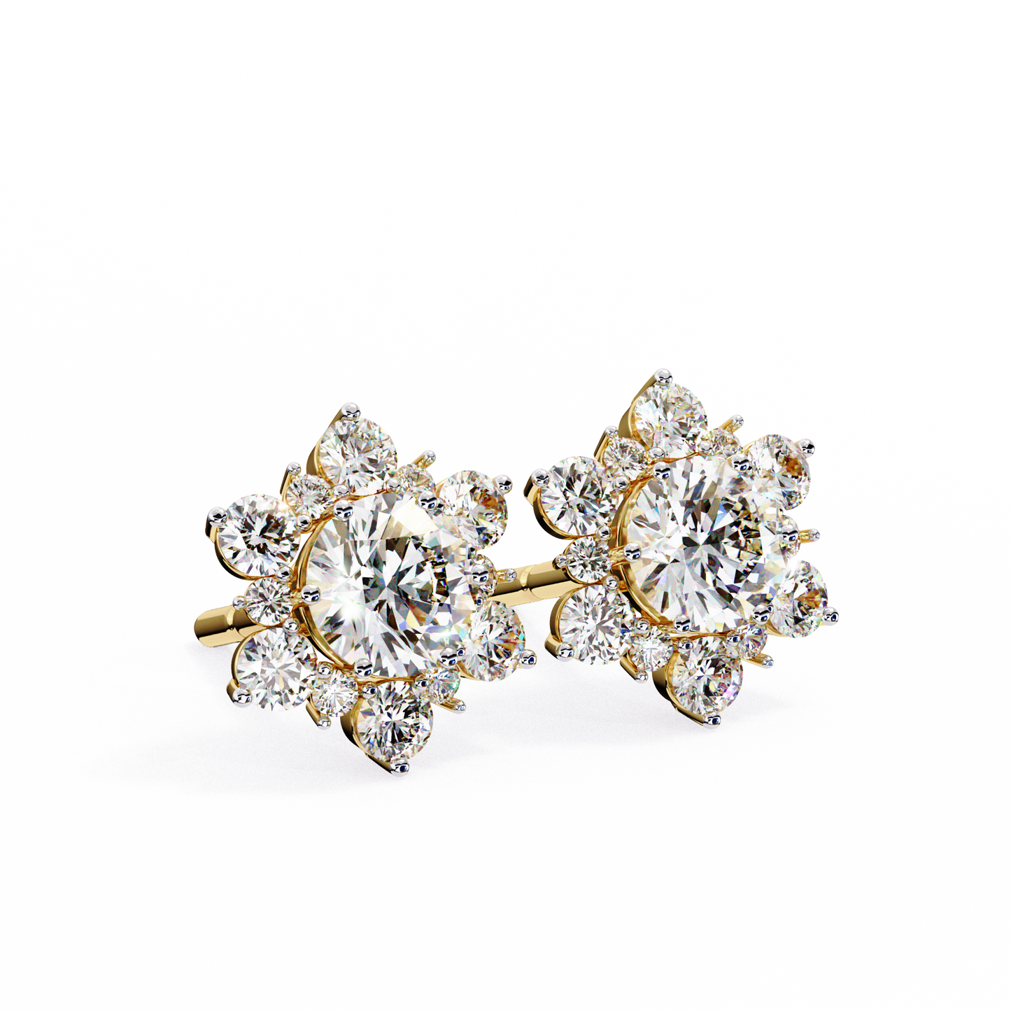 Flower Lab Grown Diamond Earrings