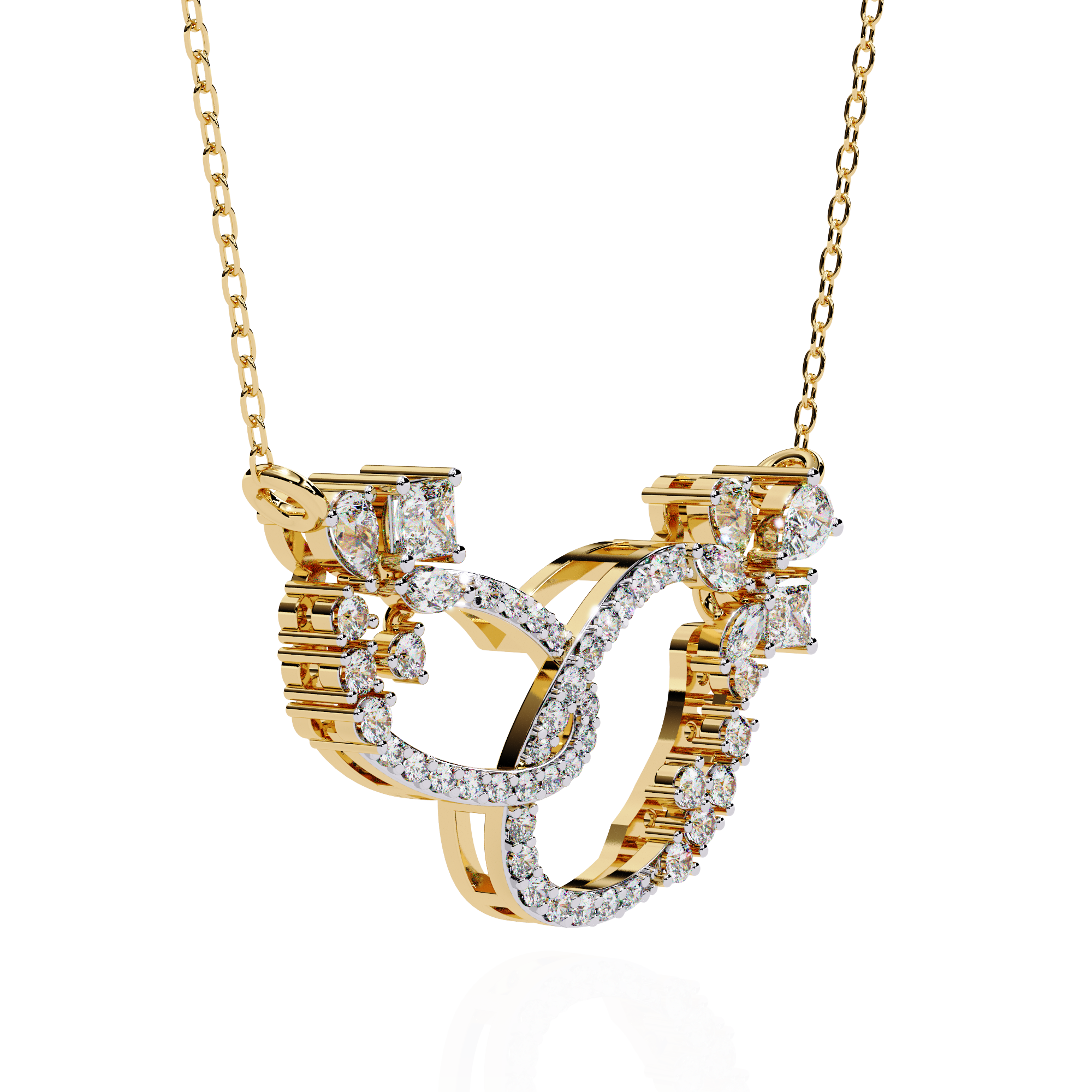 Round Lab Grown Diamond Necklaces