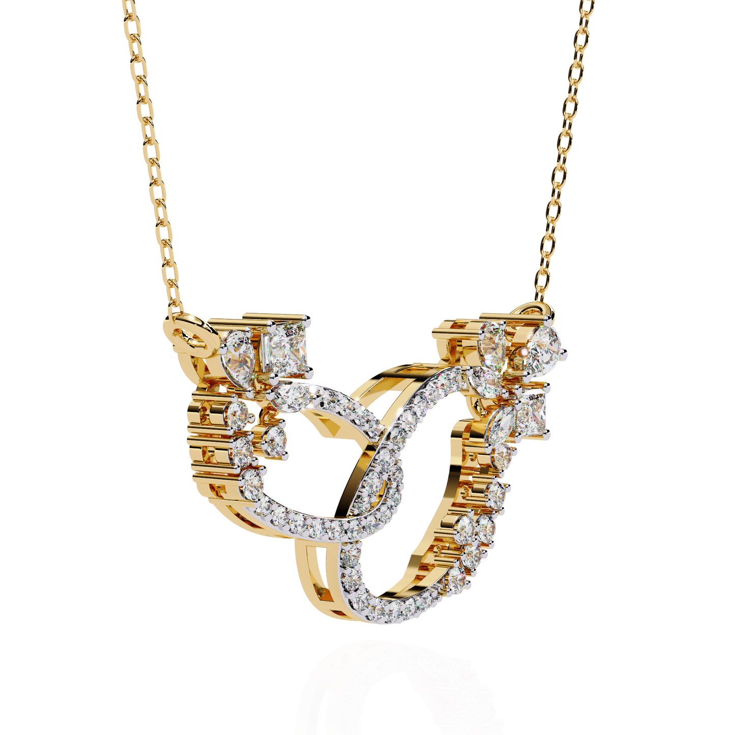 Round Lab Grown Diamond Necklaces
