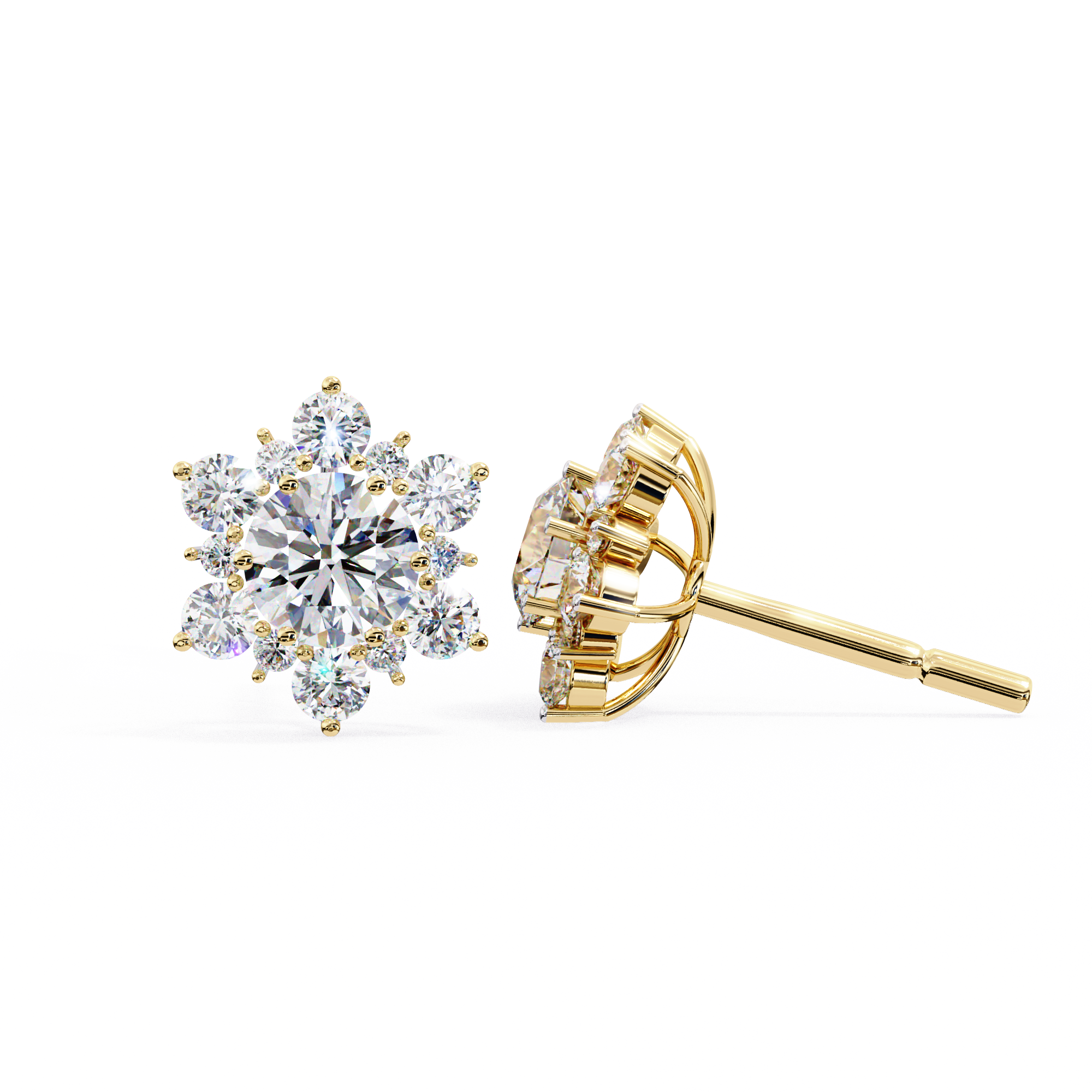 Flower Lab Grown Diamond Earrings