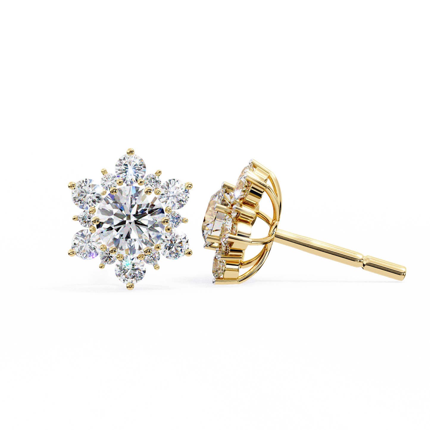 Flower Lab Grown Diamond Earrings