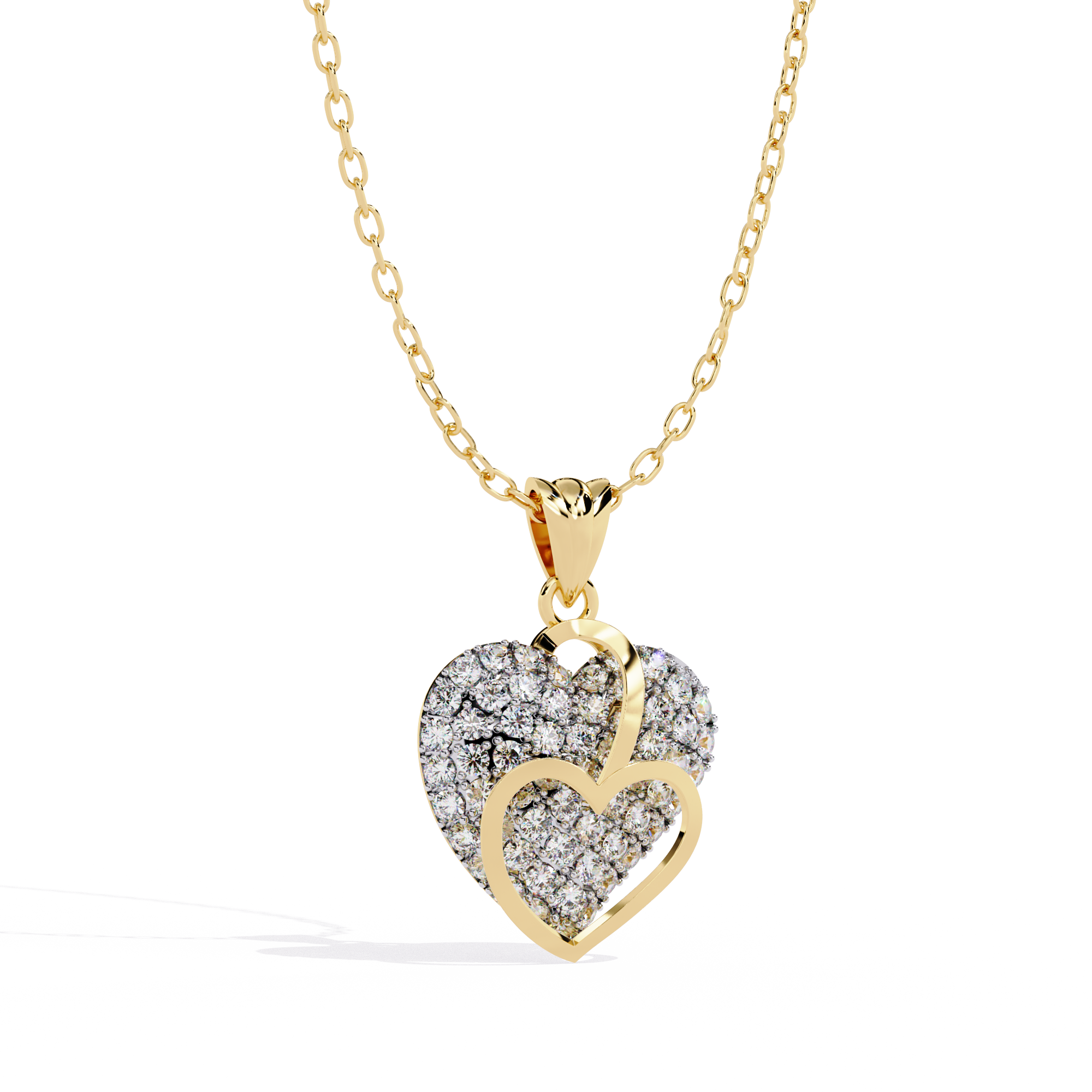 Gold Women Lab Grown Diamond Pendant