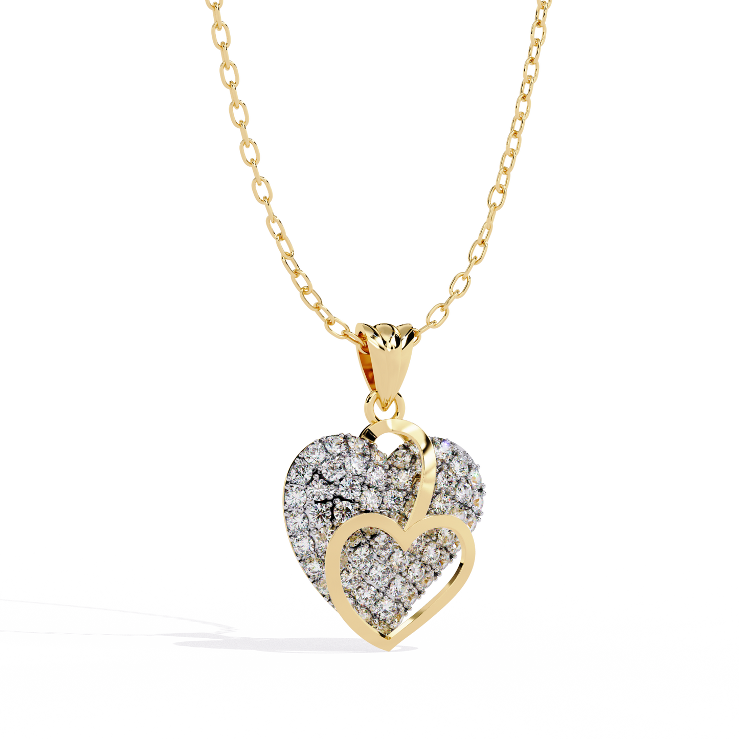 Gold Women Lab Grown Diamond Pendant