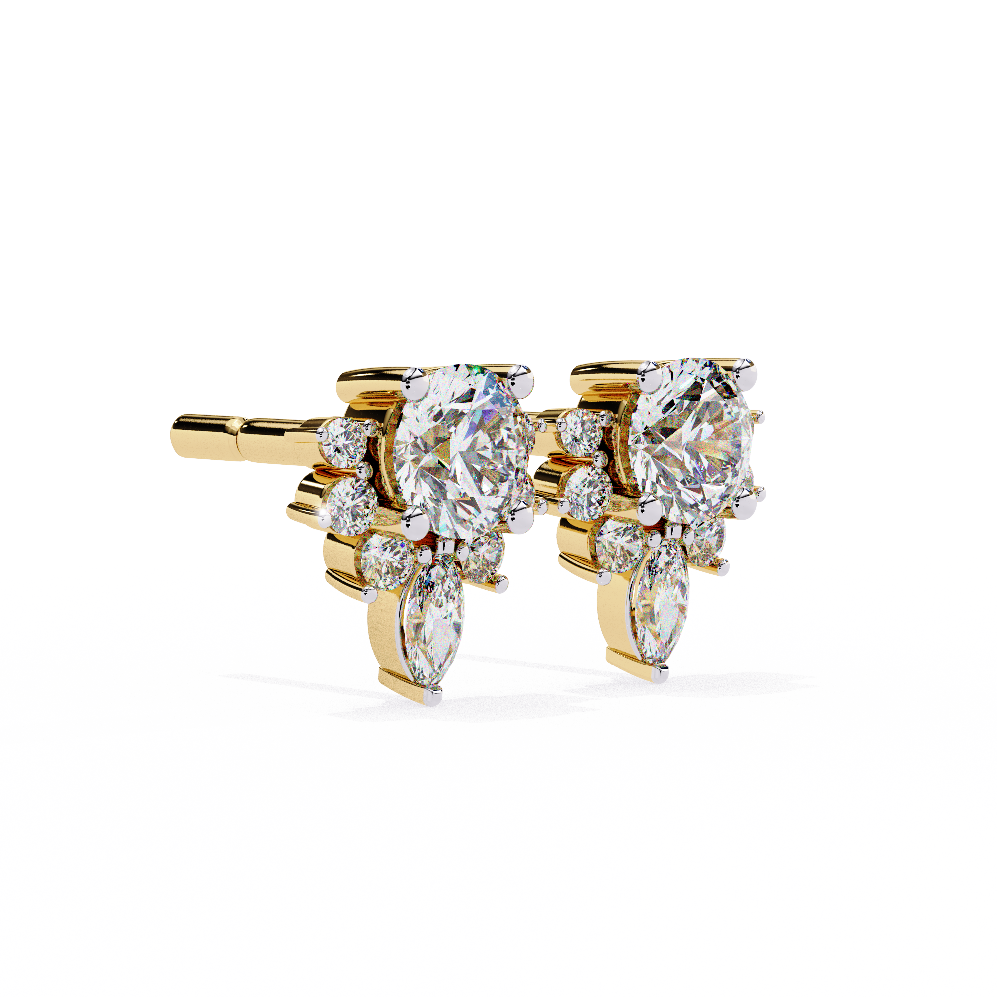 Round Cut Diamond Women's Hoop Earring