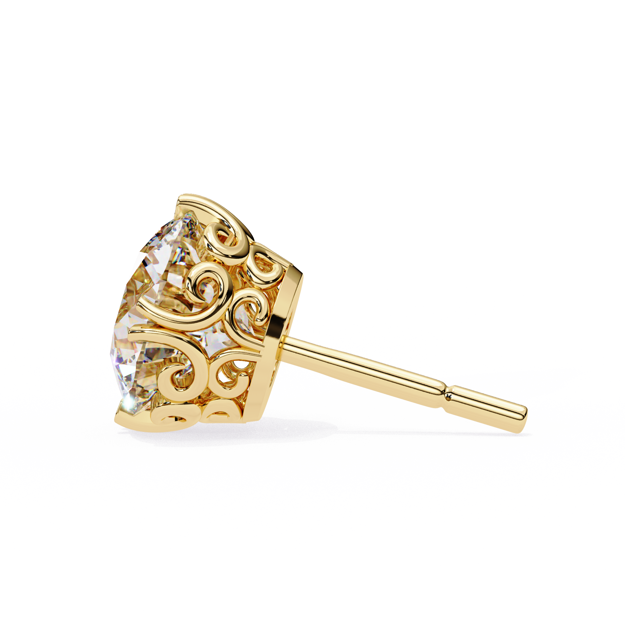 Round Diamond Earrings