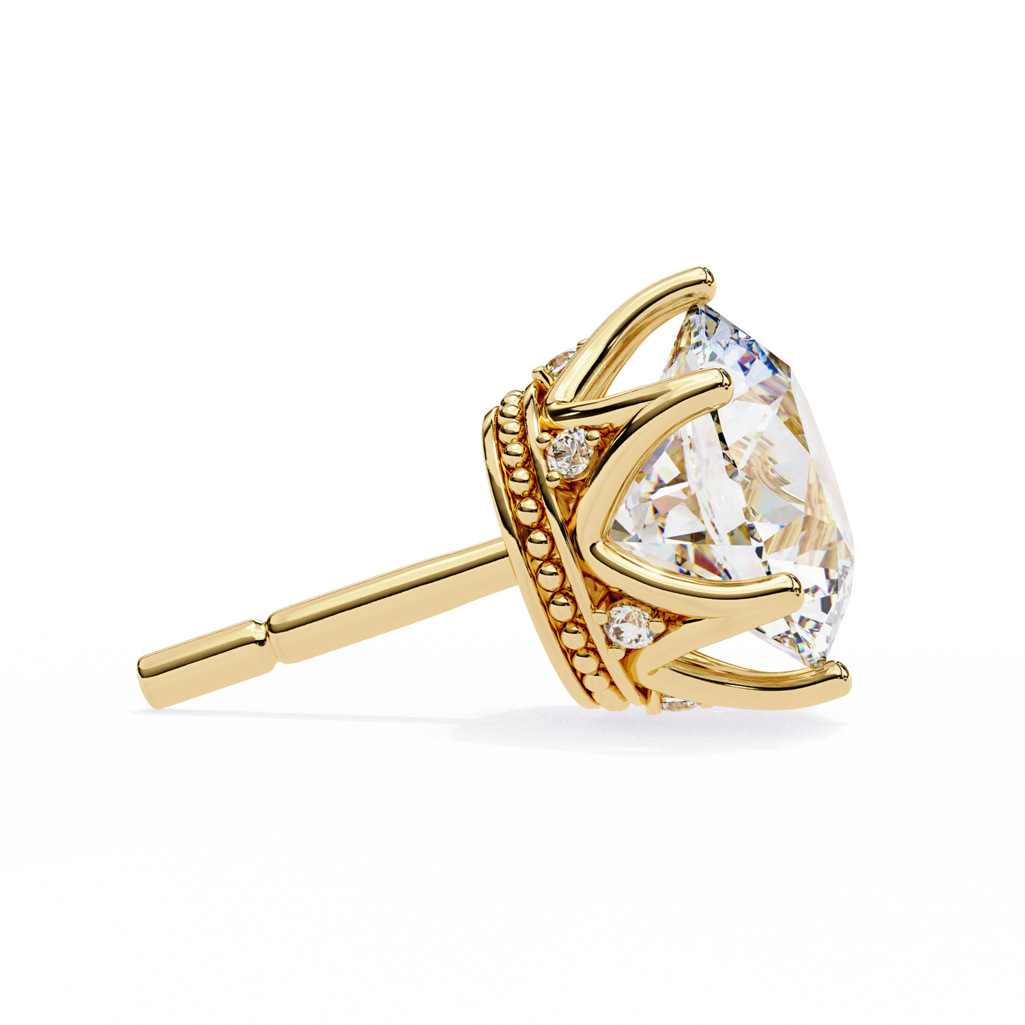 6 PRONG ROUND DIAMOND STUD EARRING