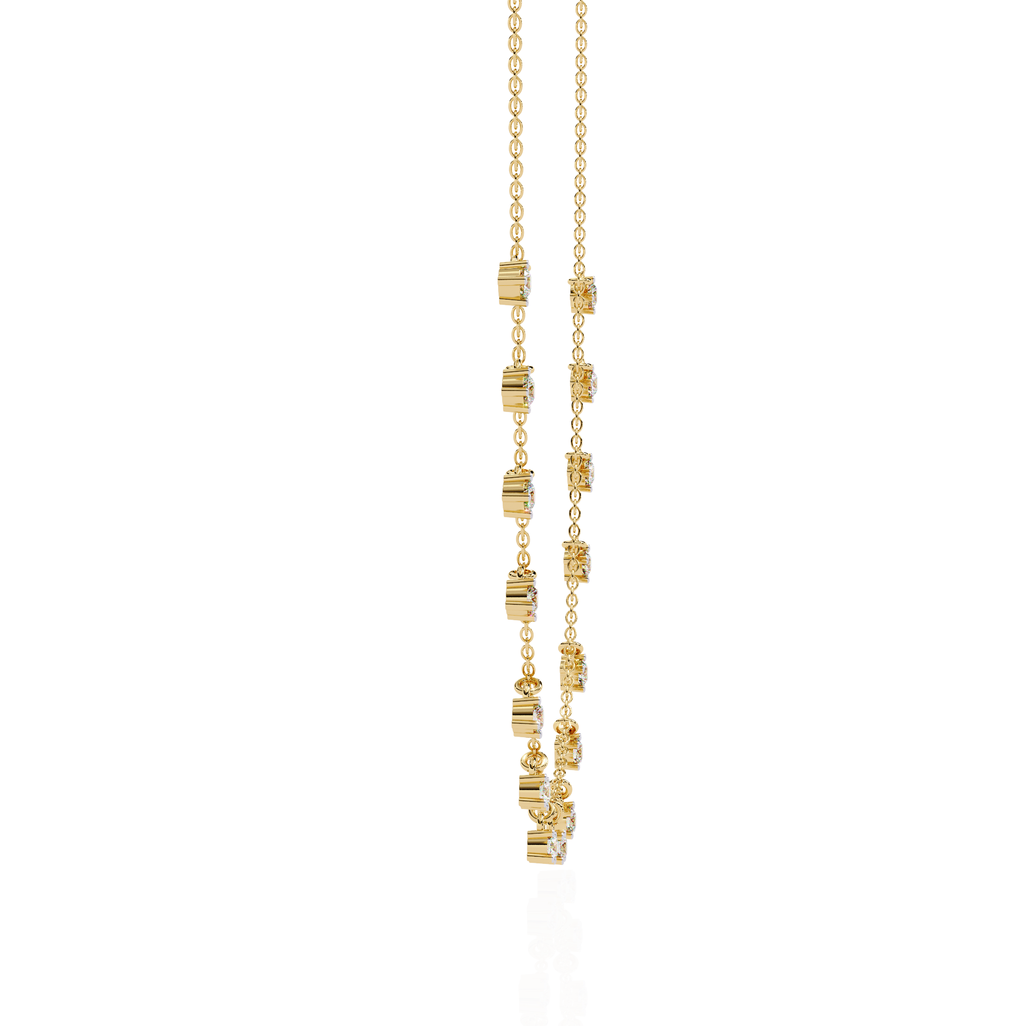 Lab Grown Lock Cut Diamond Necklace