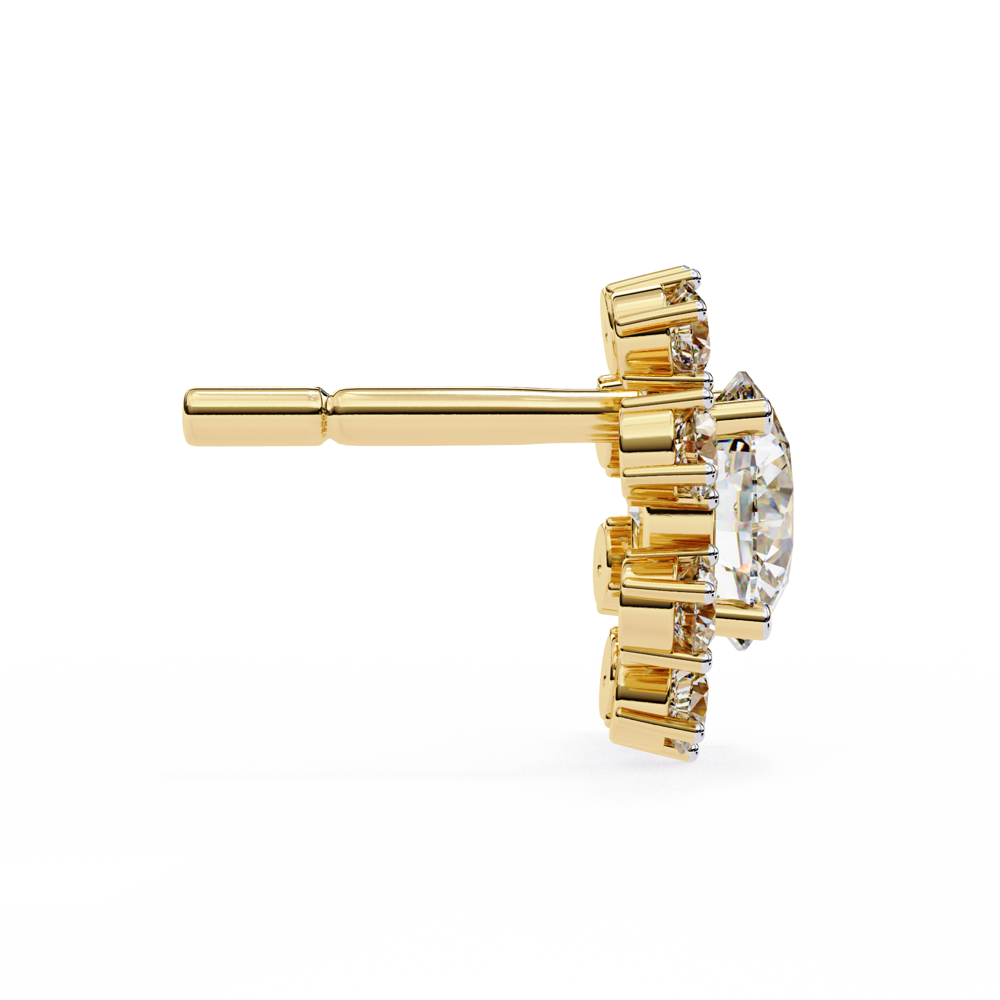Round Studs with Wide Halo